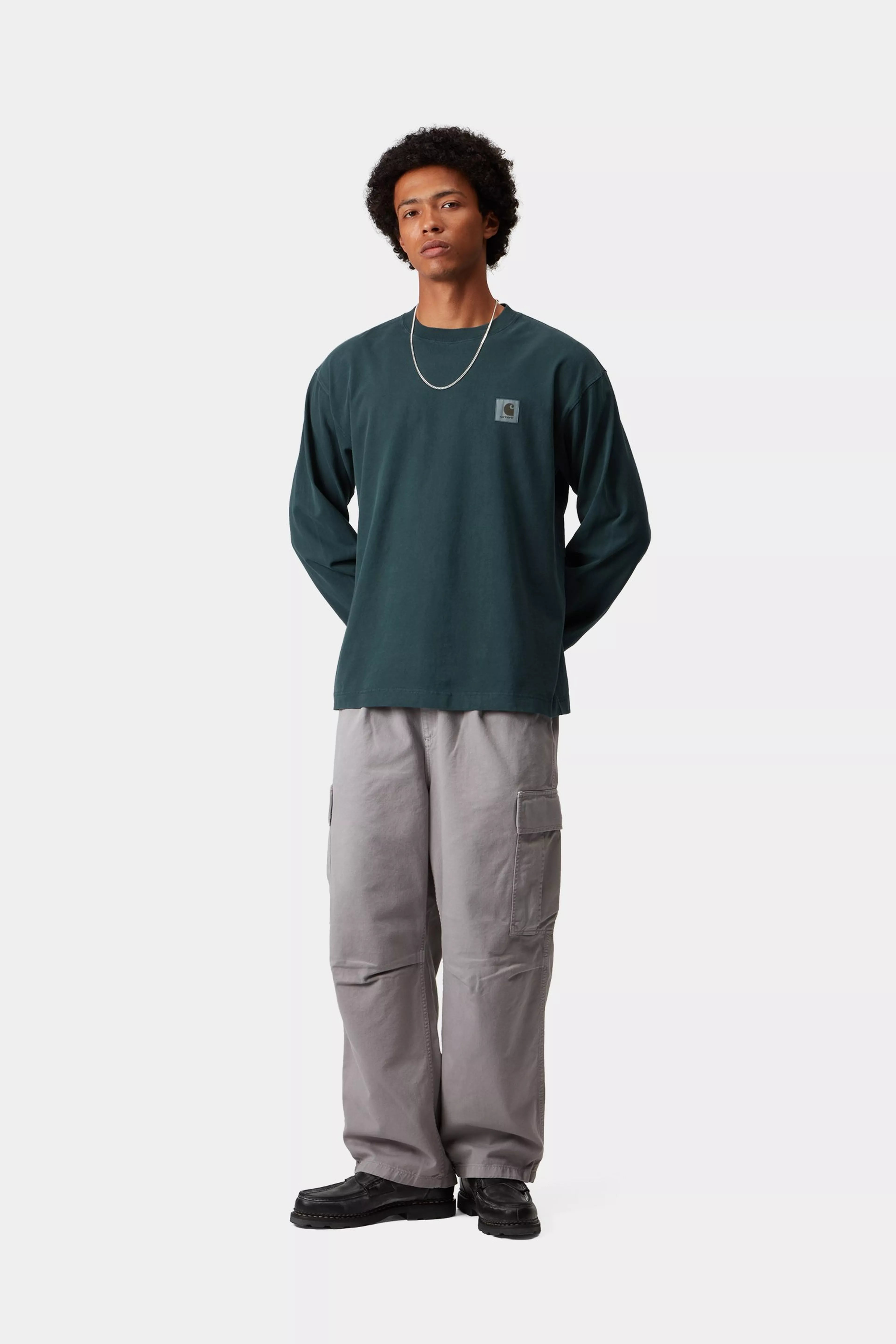 L/S VISTA T-SHIRT  - Deep Lagoon (garment dyed)