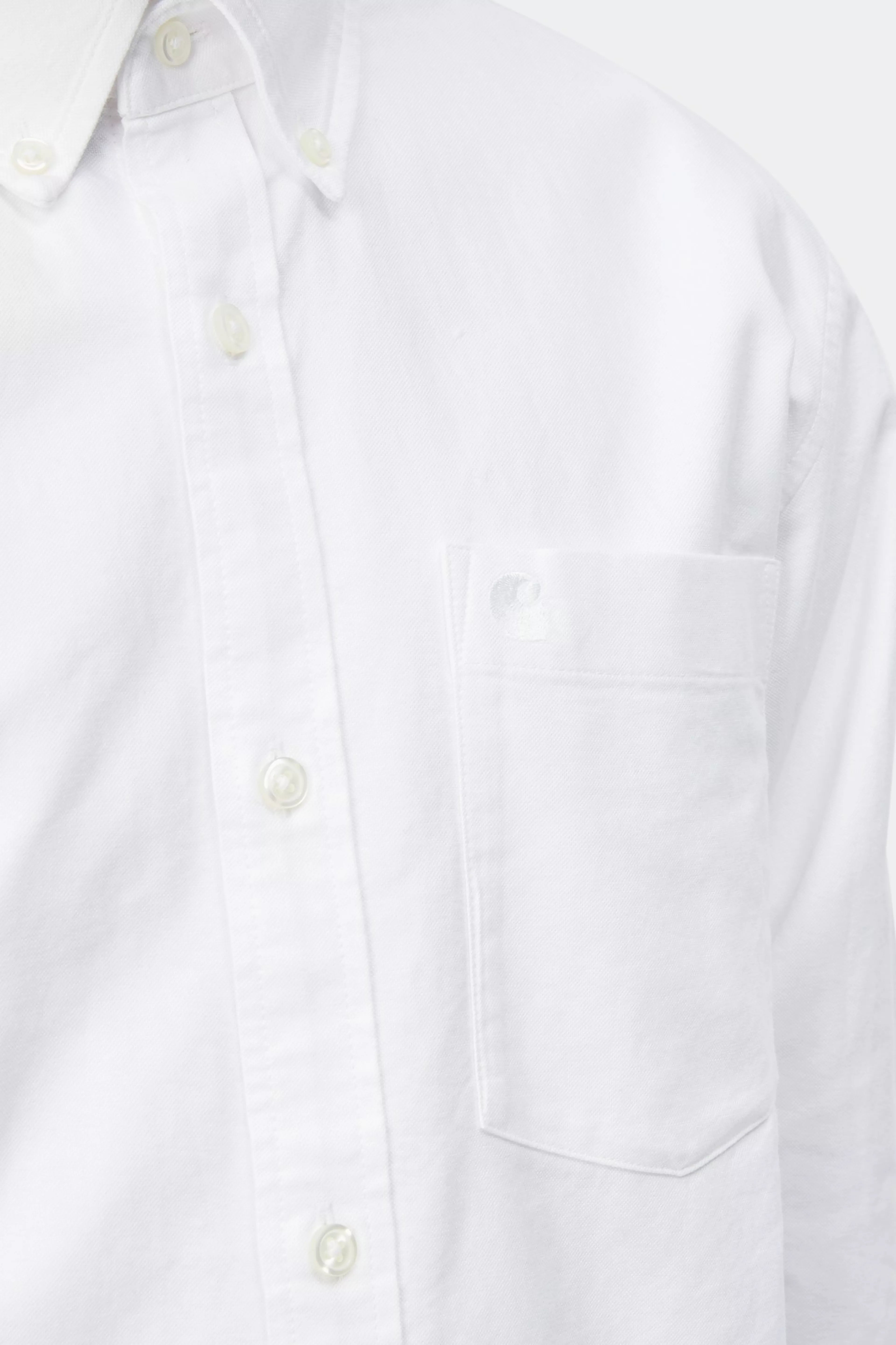 L/S C-Logo Shirt - White / White