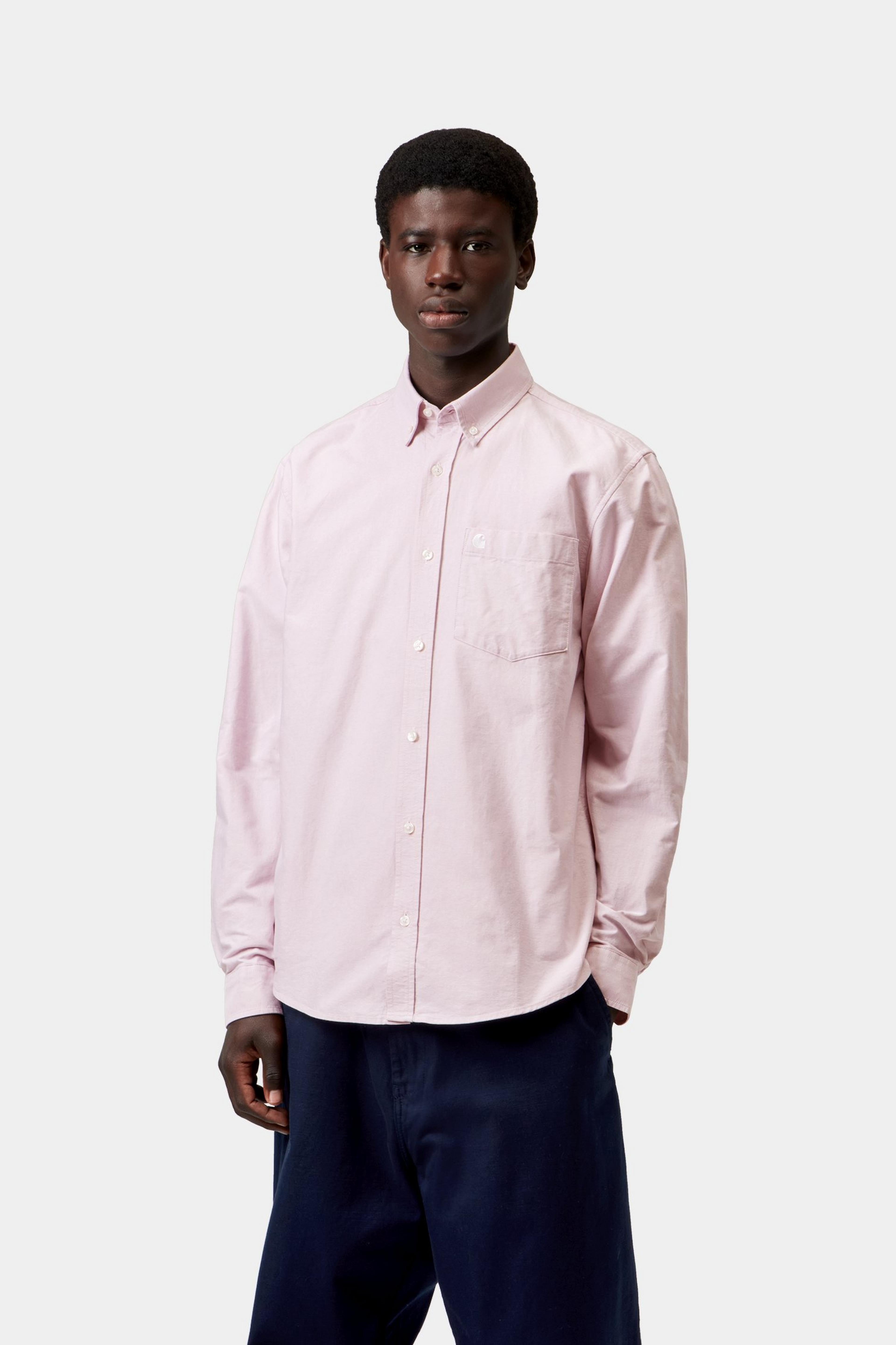 L/S C-Logo Shirt - Hortensia / White