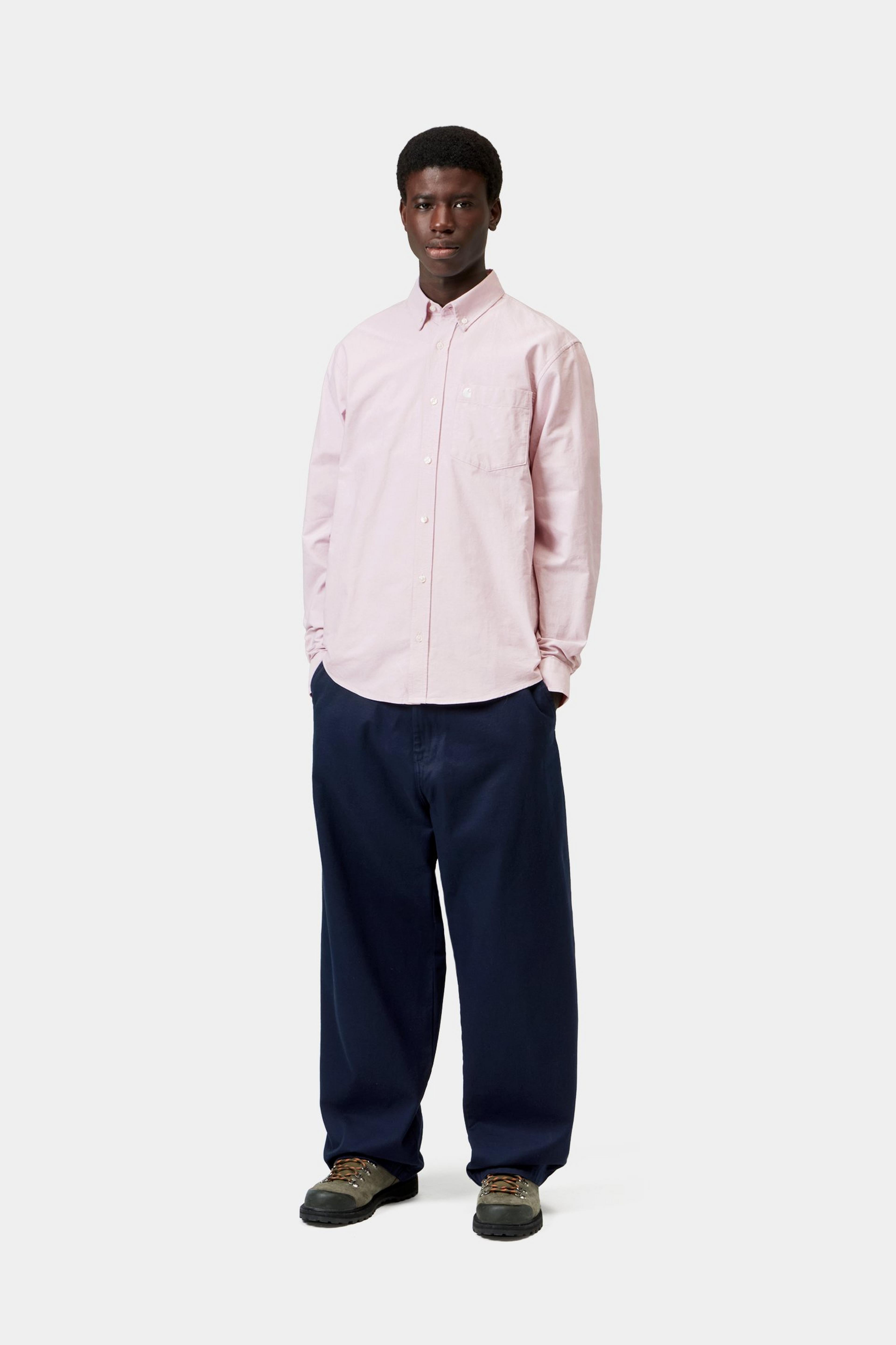 L/S C-Logo Shirt - Hortensia / White