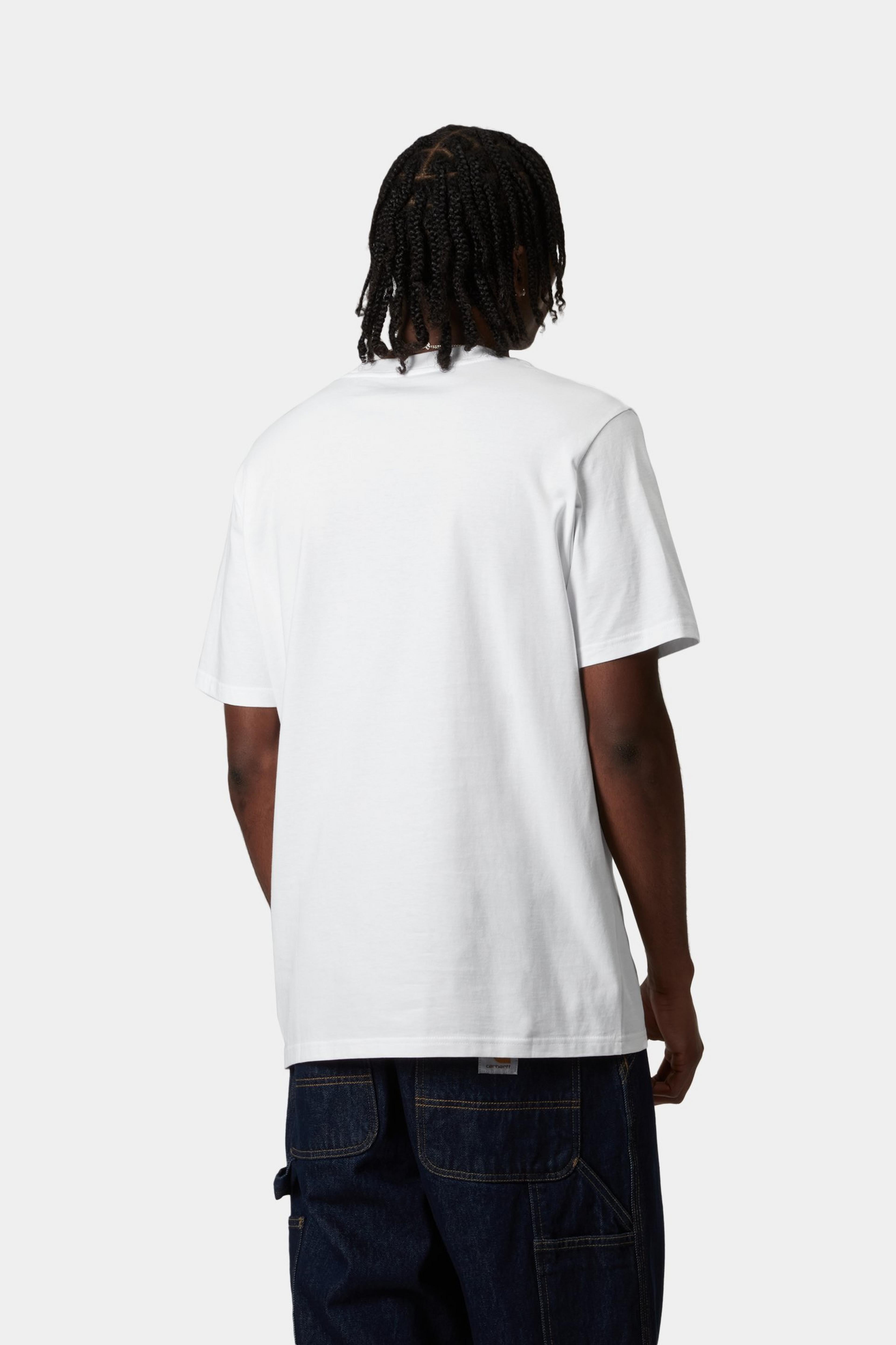 S/S Script T-Shirt - White / Black 3