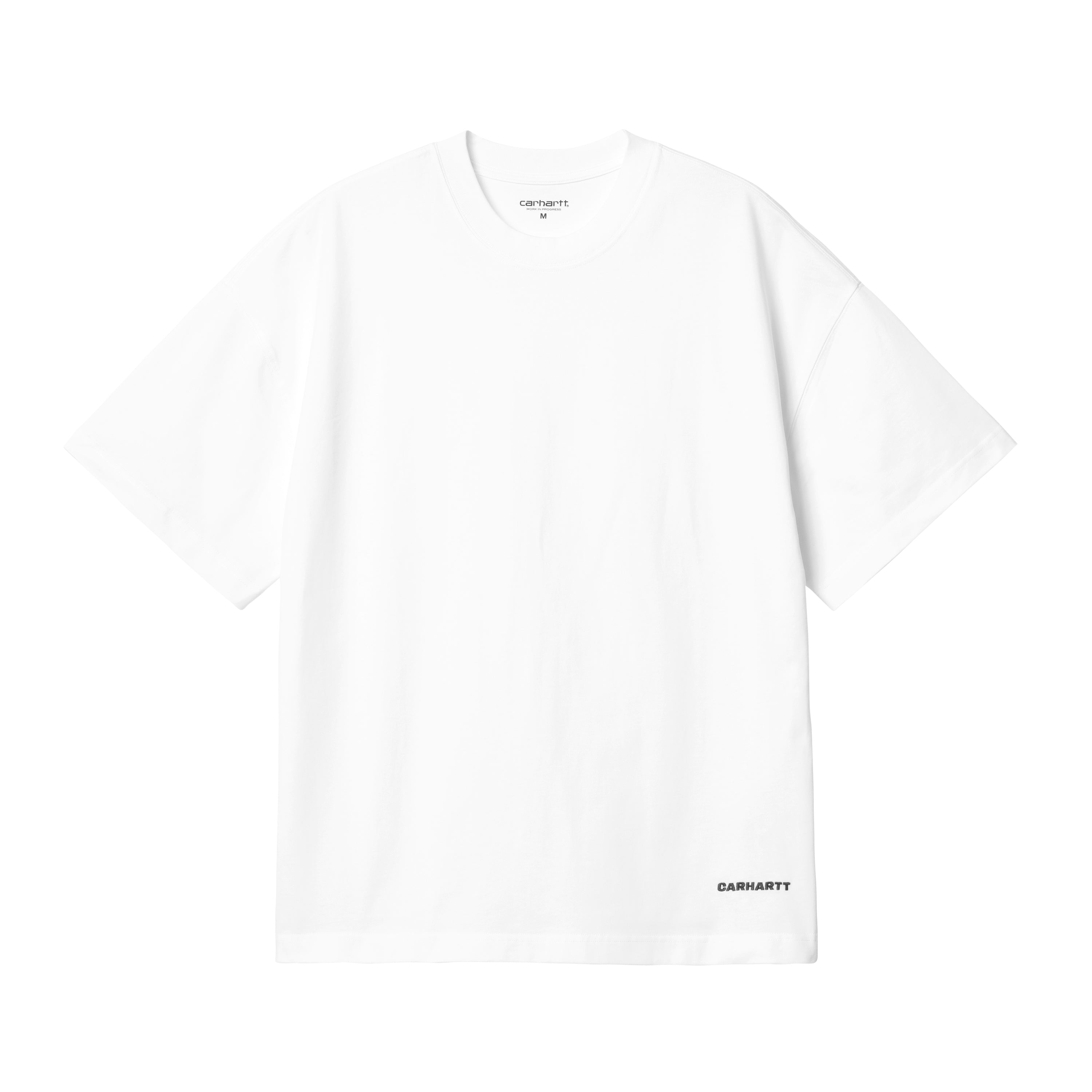 S/S Link Script T-Shirt - White / Black 1