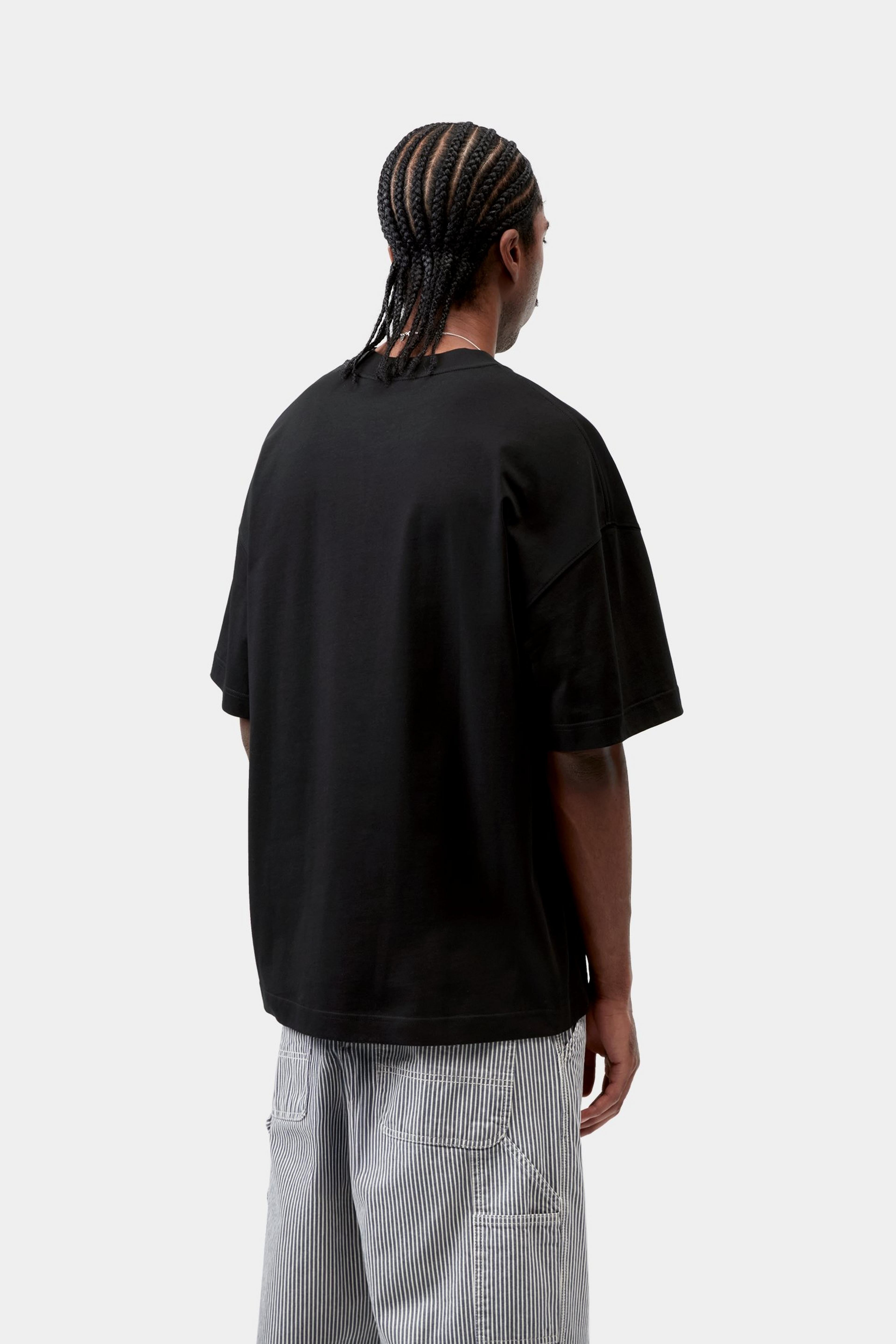 S/S Link Script T-Shirt - Black / White