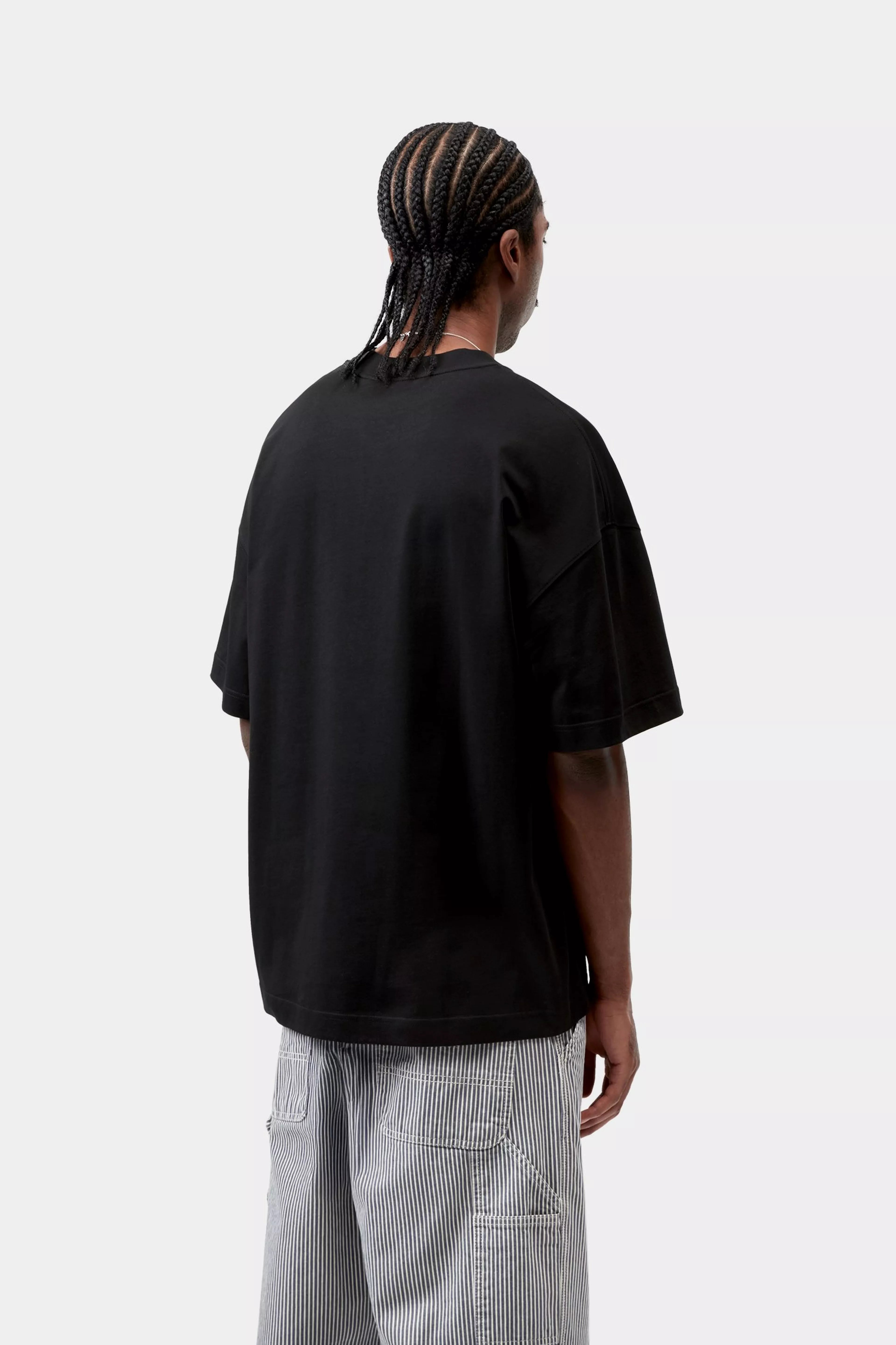 S/S Link Script T-Shirt - Black / White