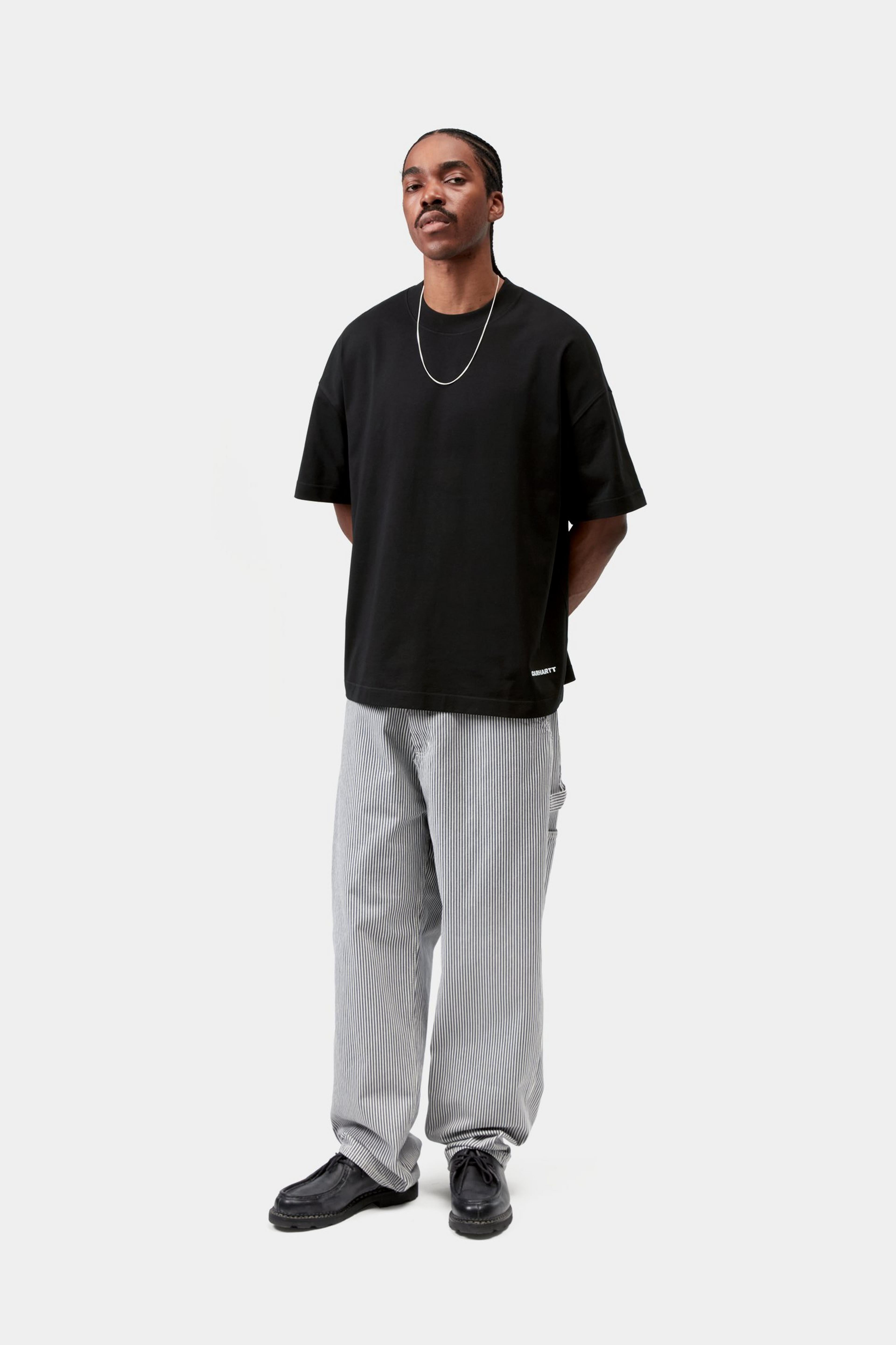 S/S Link Script T-Shirt - Black / White 4