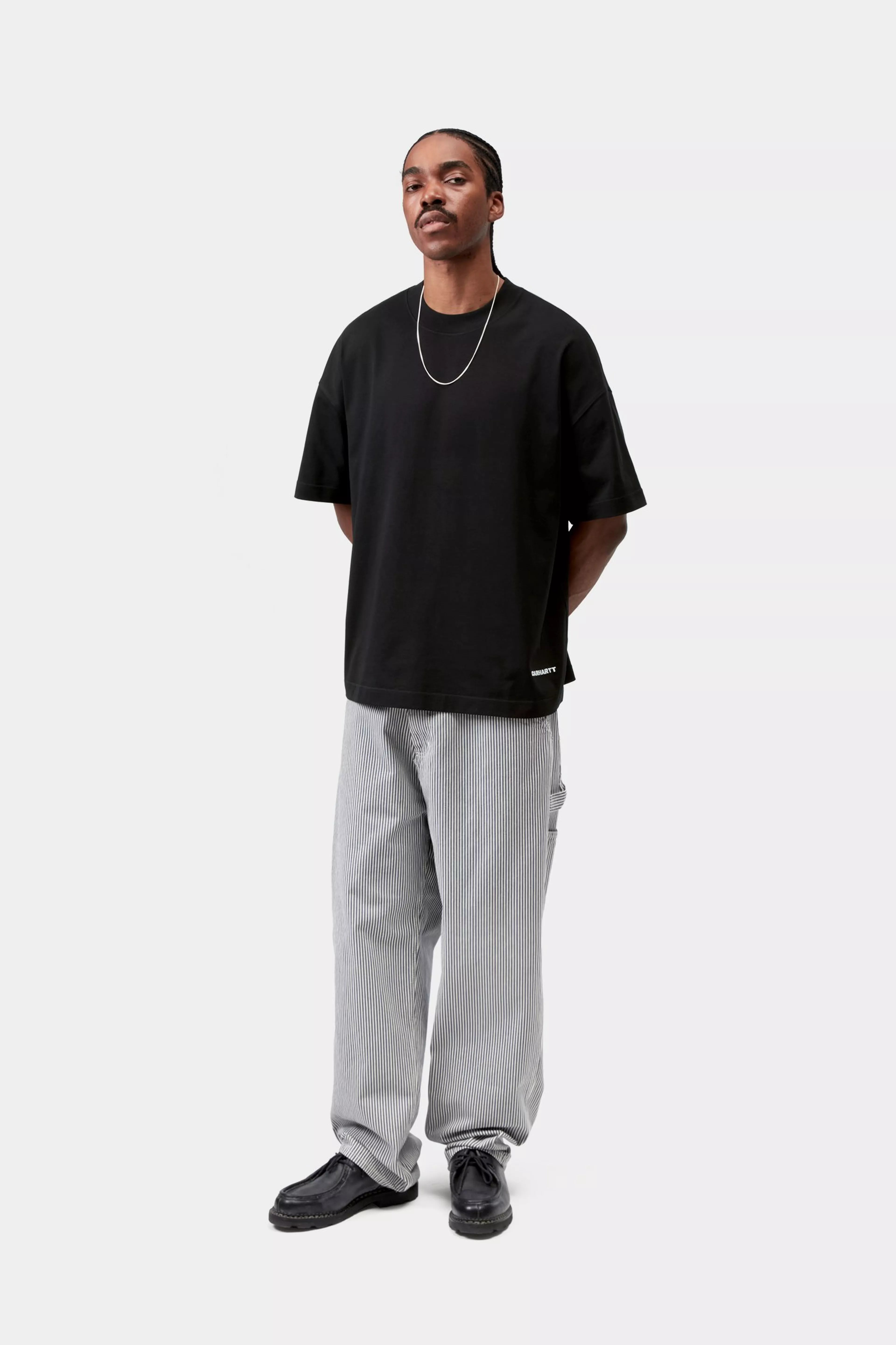 S/S Link Script T-Shirt - Black / White 4