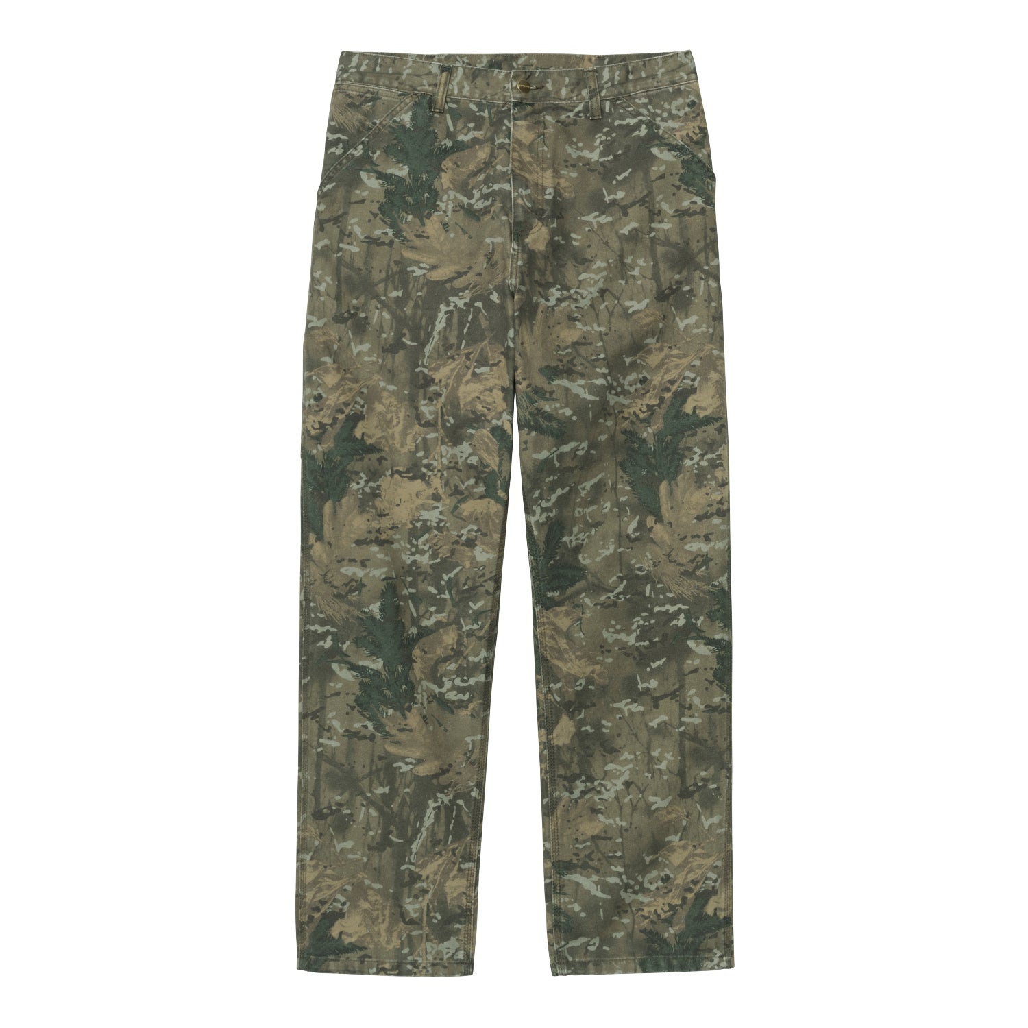 SINGLE KNEE PANT  - Camo Combi, Green (stone washed)