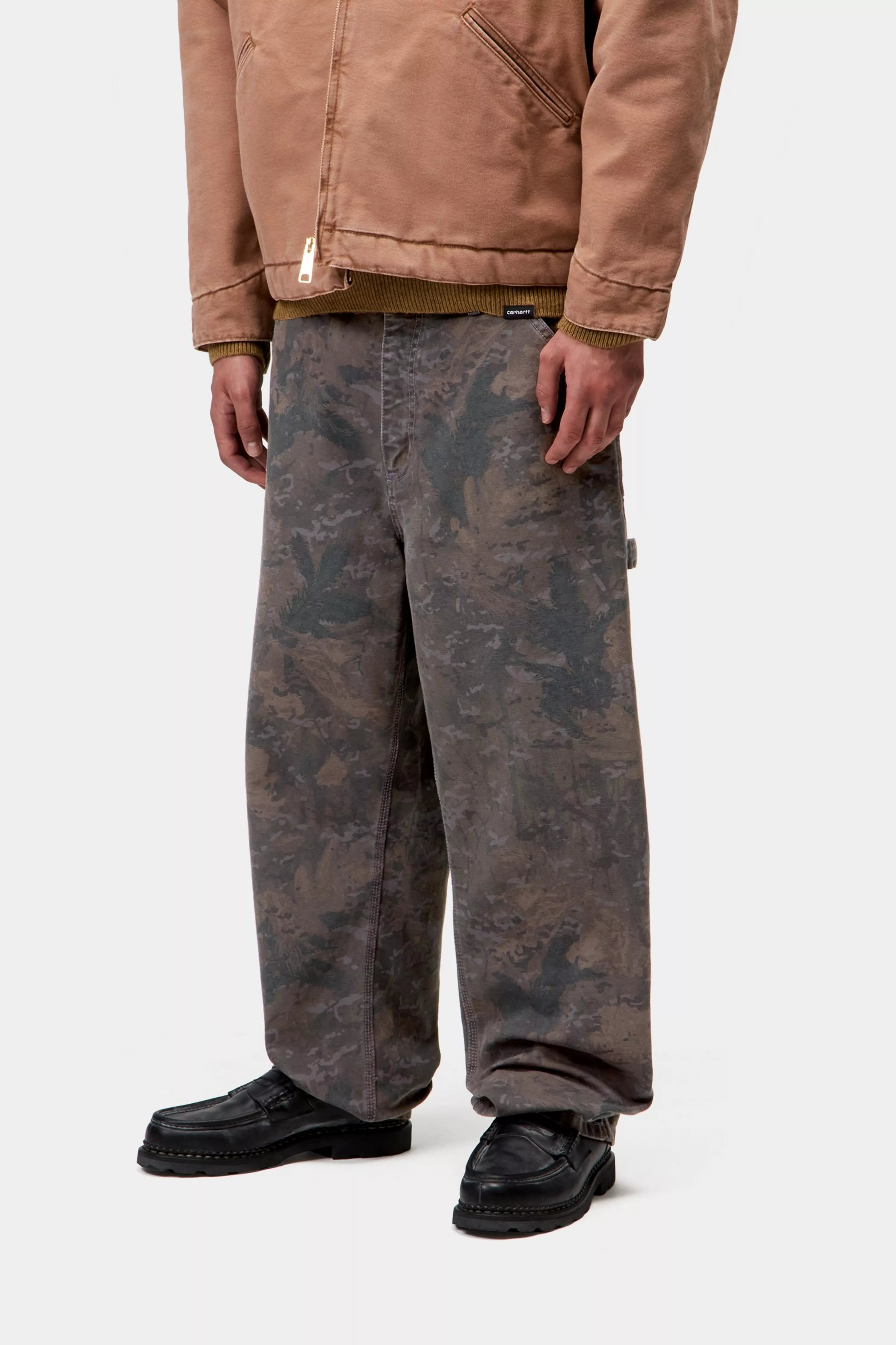 SINGLE KNEE PANT  - Camo Combi, Green / Graphite (garment dyed)