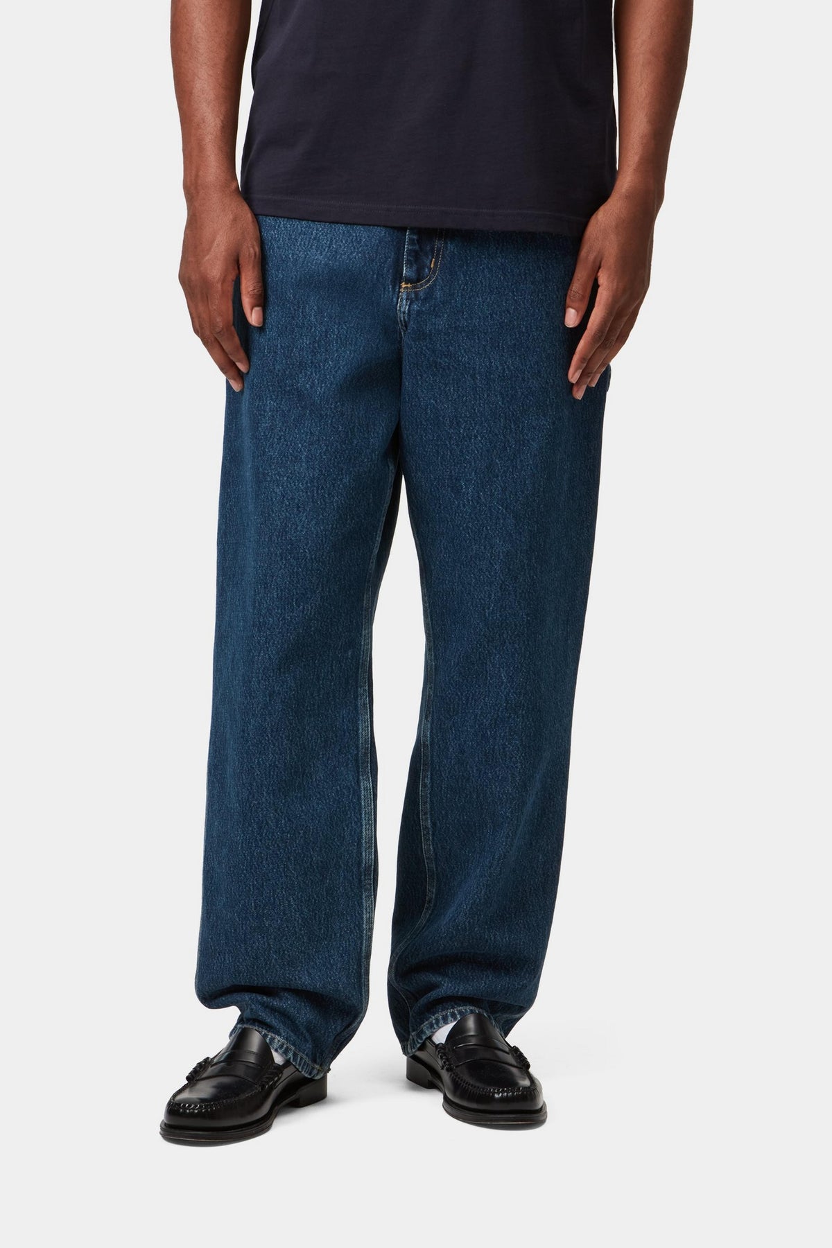 Single Knee Pant - Blue, stone washed