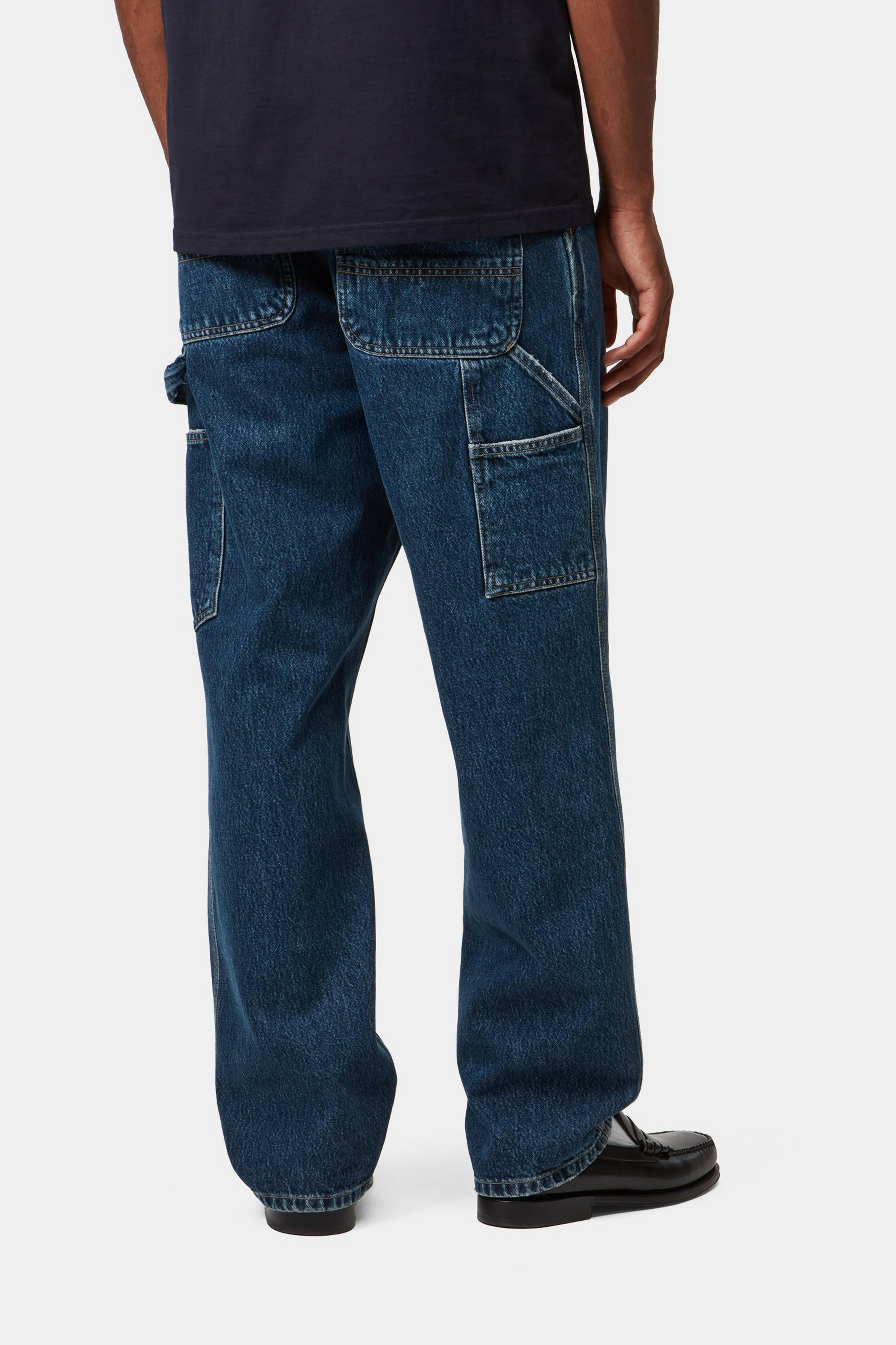 Single Knee Pant - Blue, stone washed