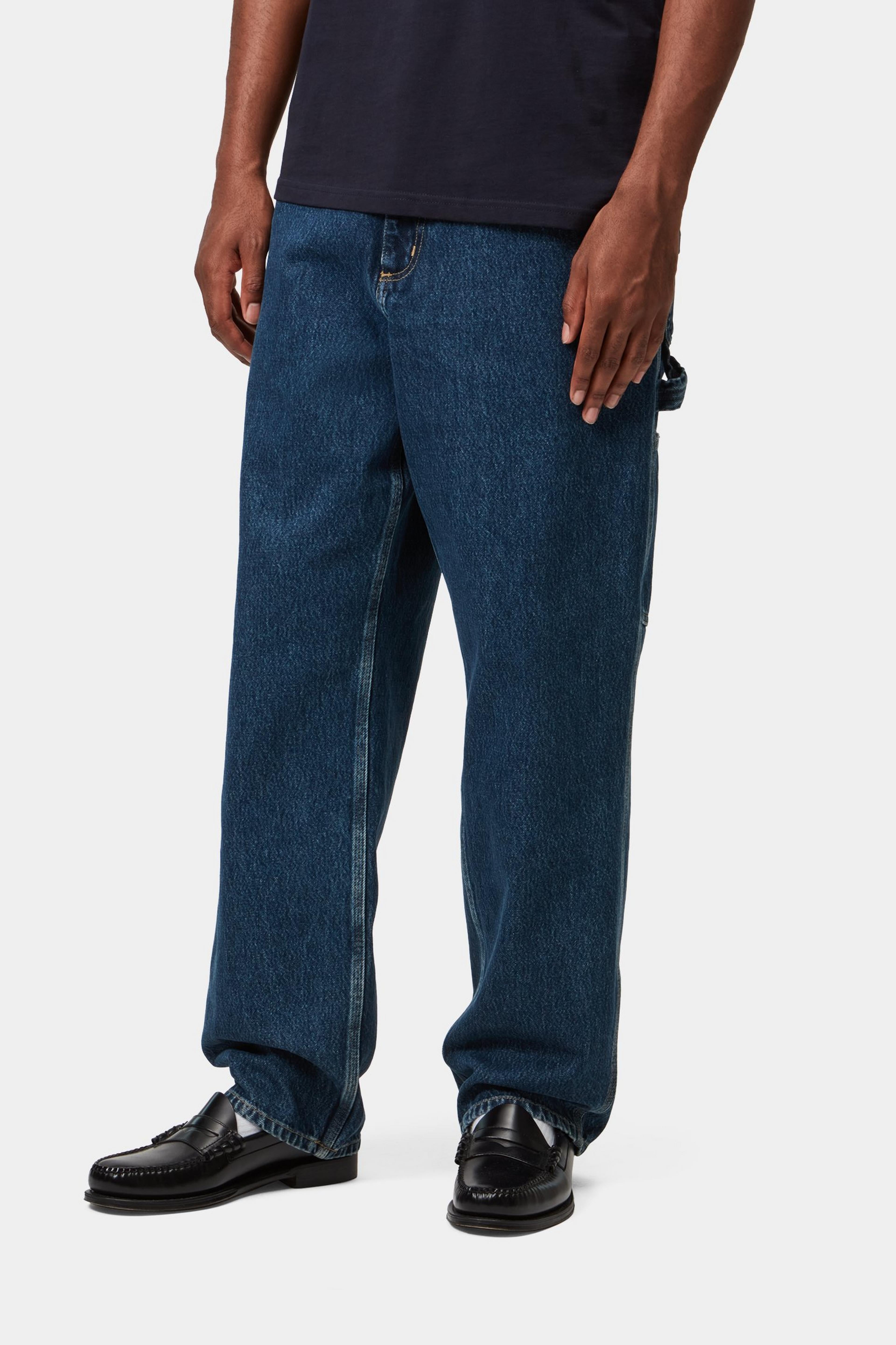 Single Knee Pant - Blue, stone washed
