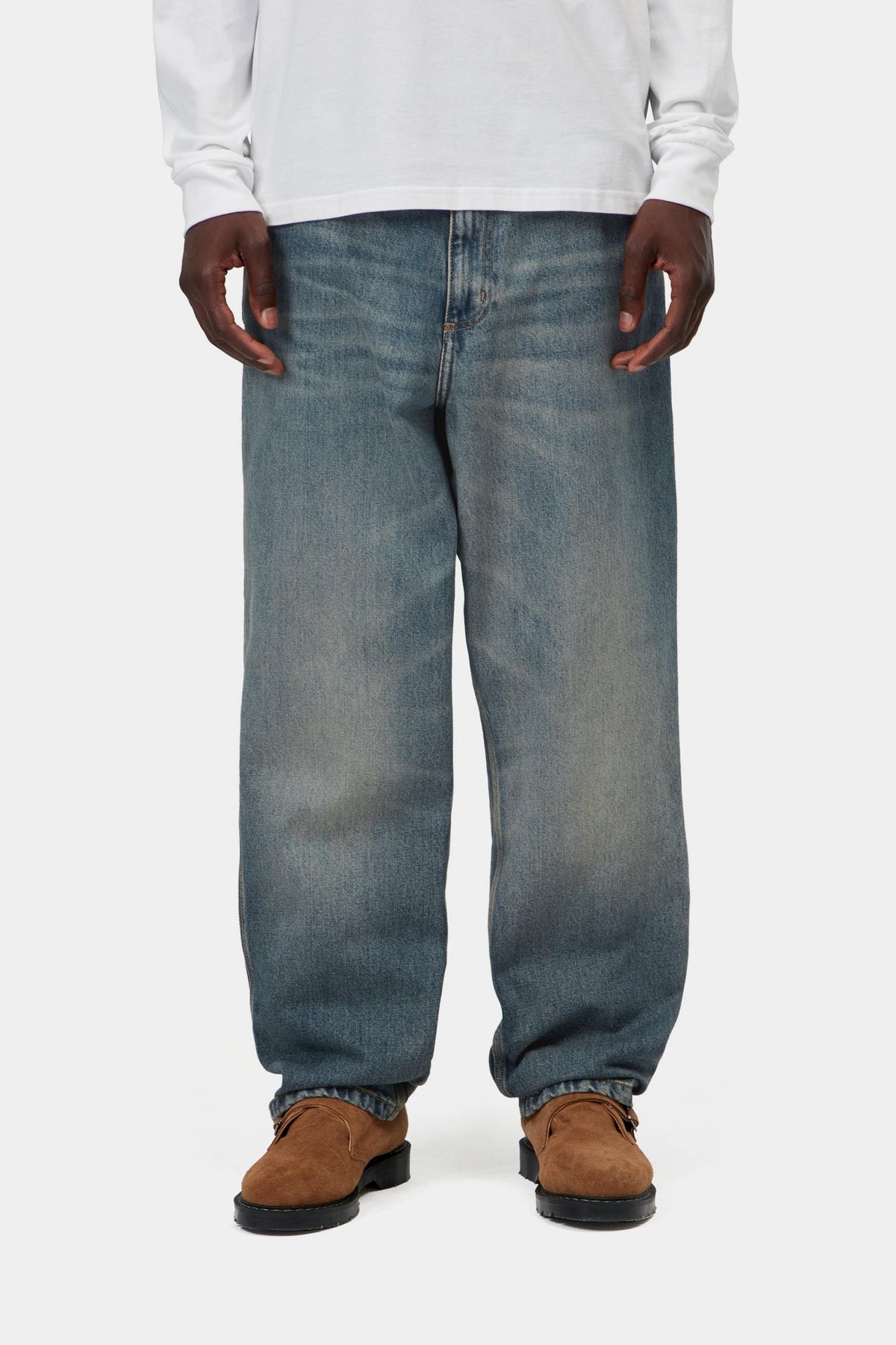 Single Knee Pant - Blue, worn used wash