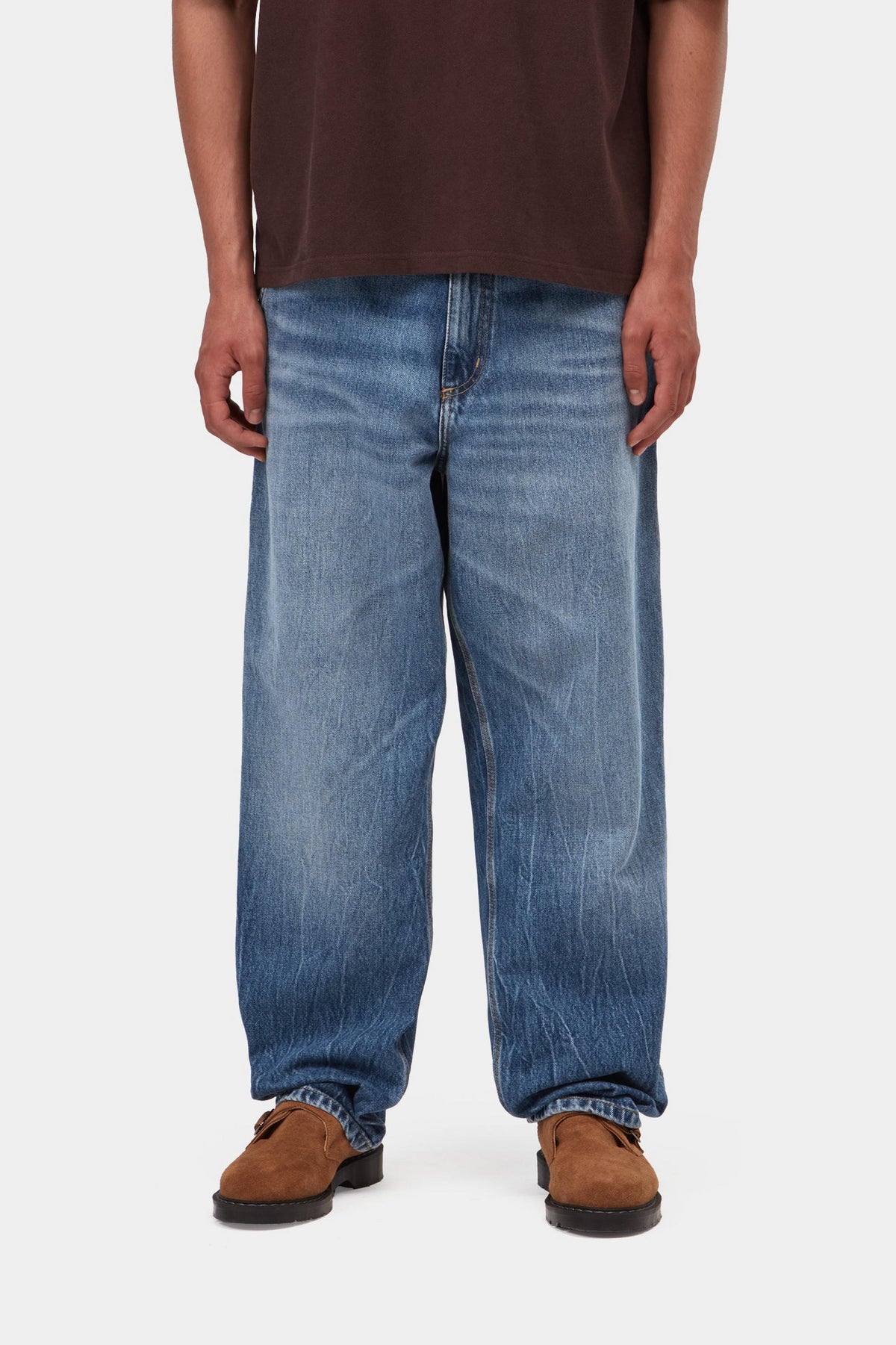 Single Knee Pant - Blue, marble used wash