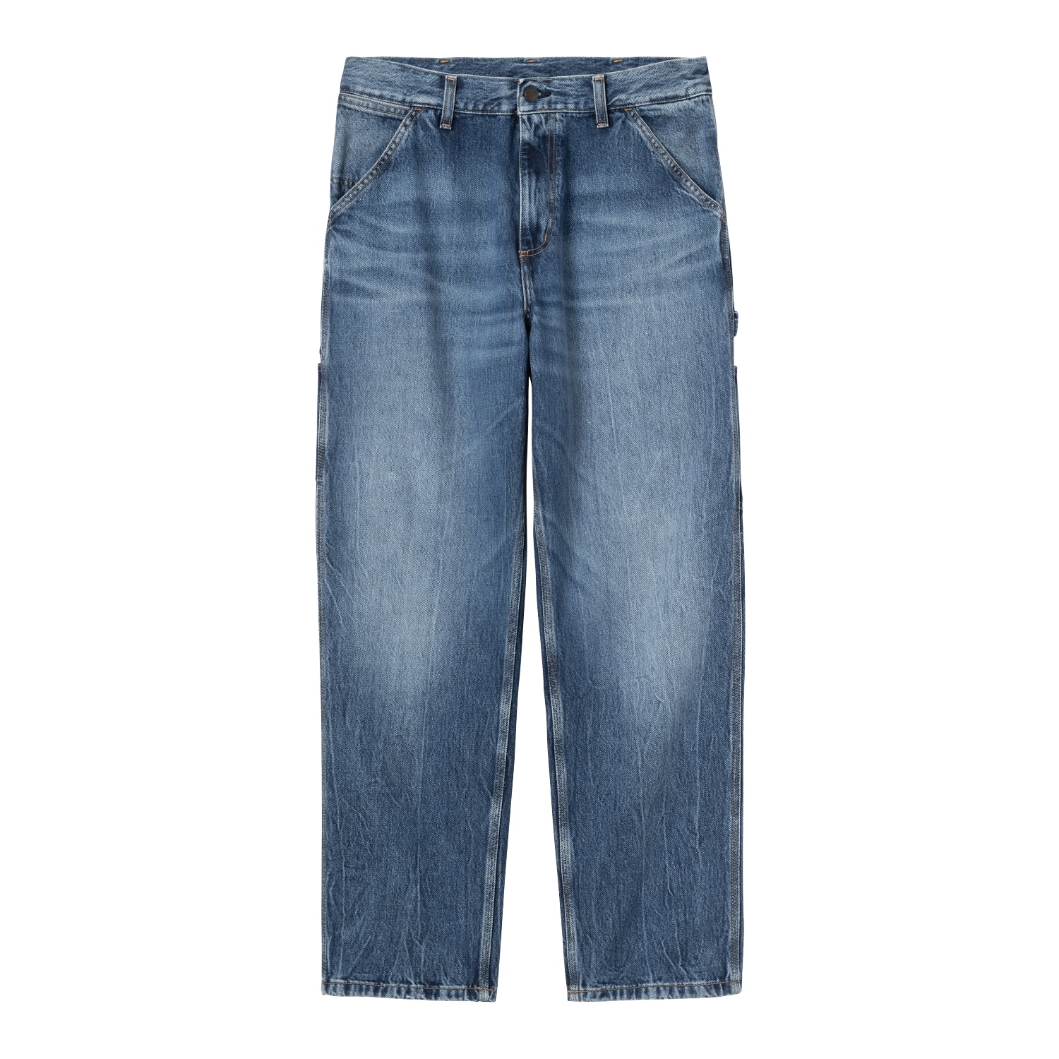 Single Knee Pant - Blue, marble used wash