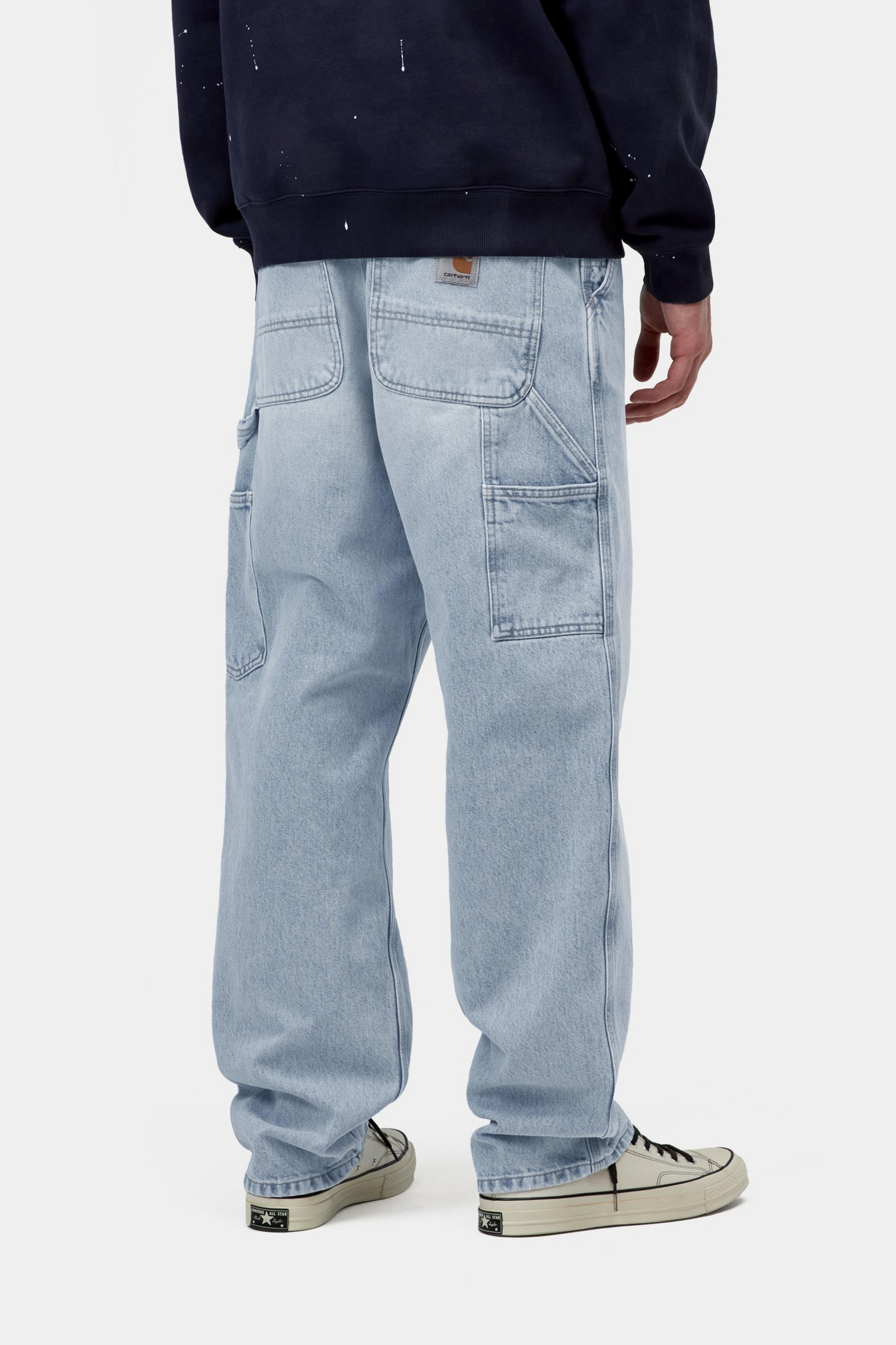 Single Knee Pant - Blue (heavy worn bleached)