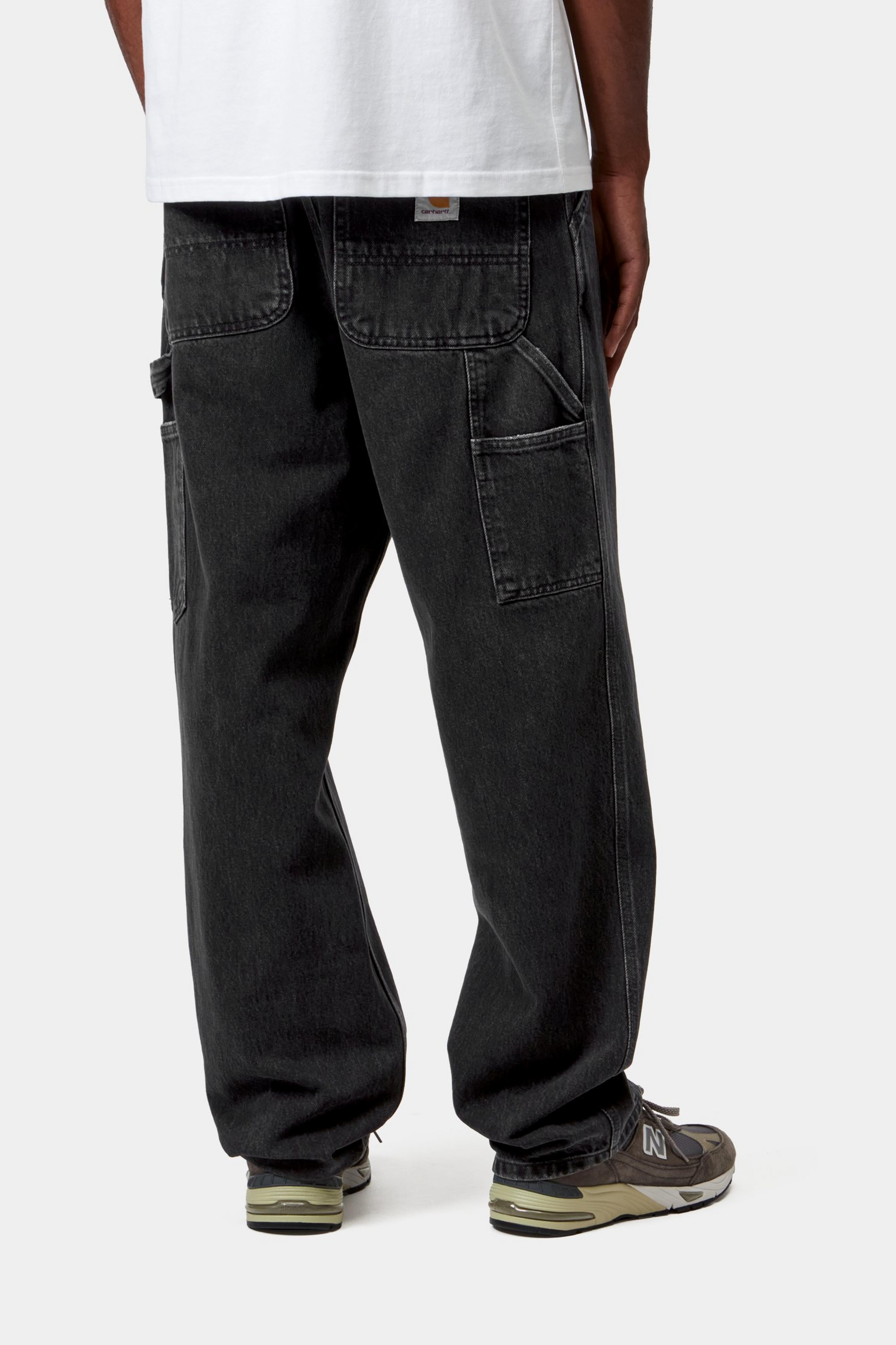 Single Knee Pant - Black, stone washed