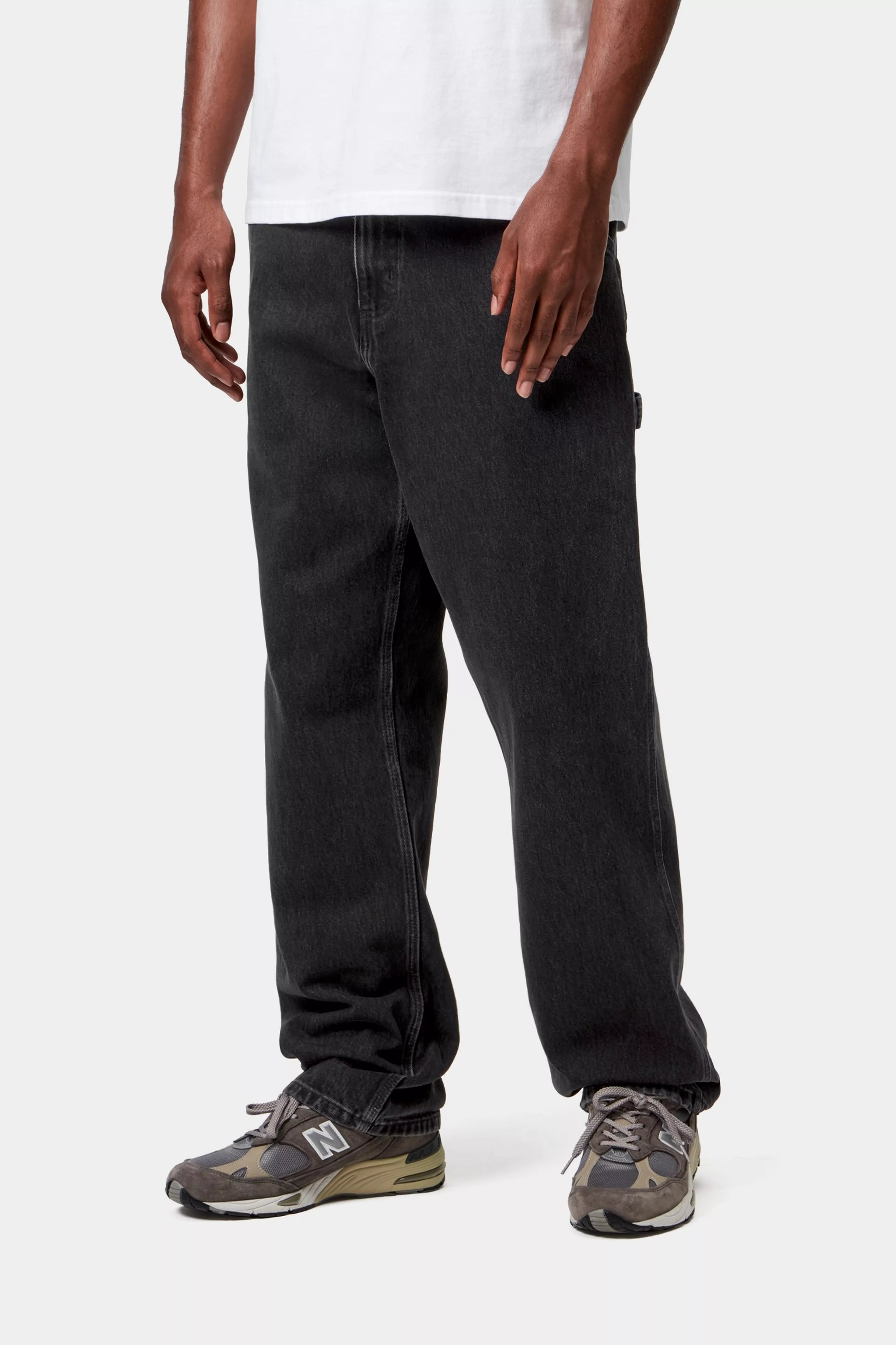 Single Knee Pant - Black (stone washed) 3