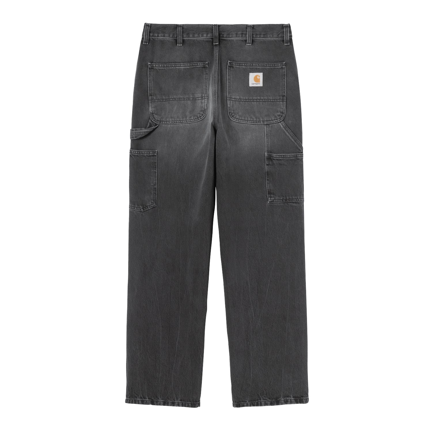 Single Knee Pant - Black, marble used wash 6