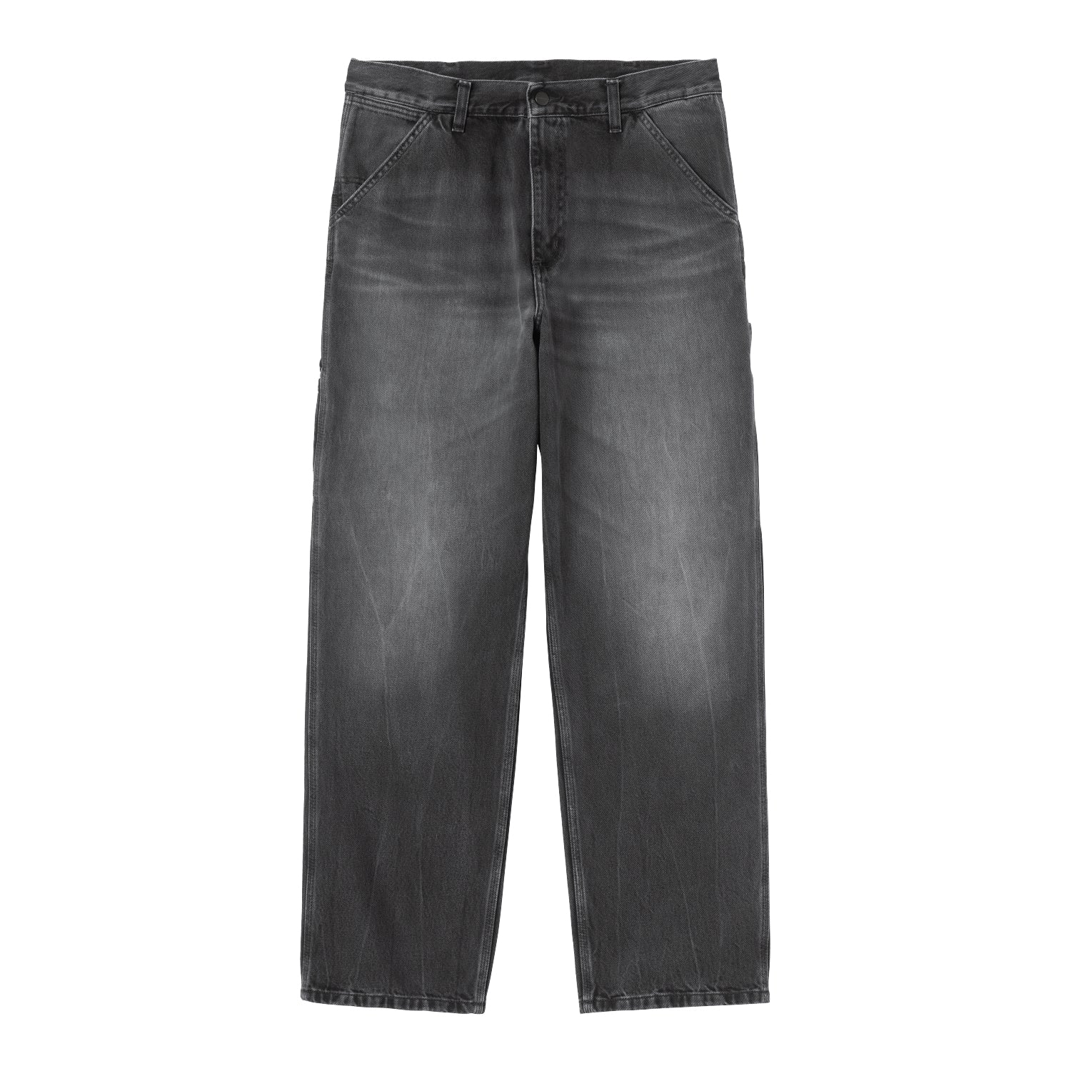 Single Knee Pant - Black, marble used wash