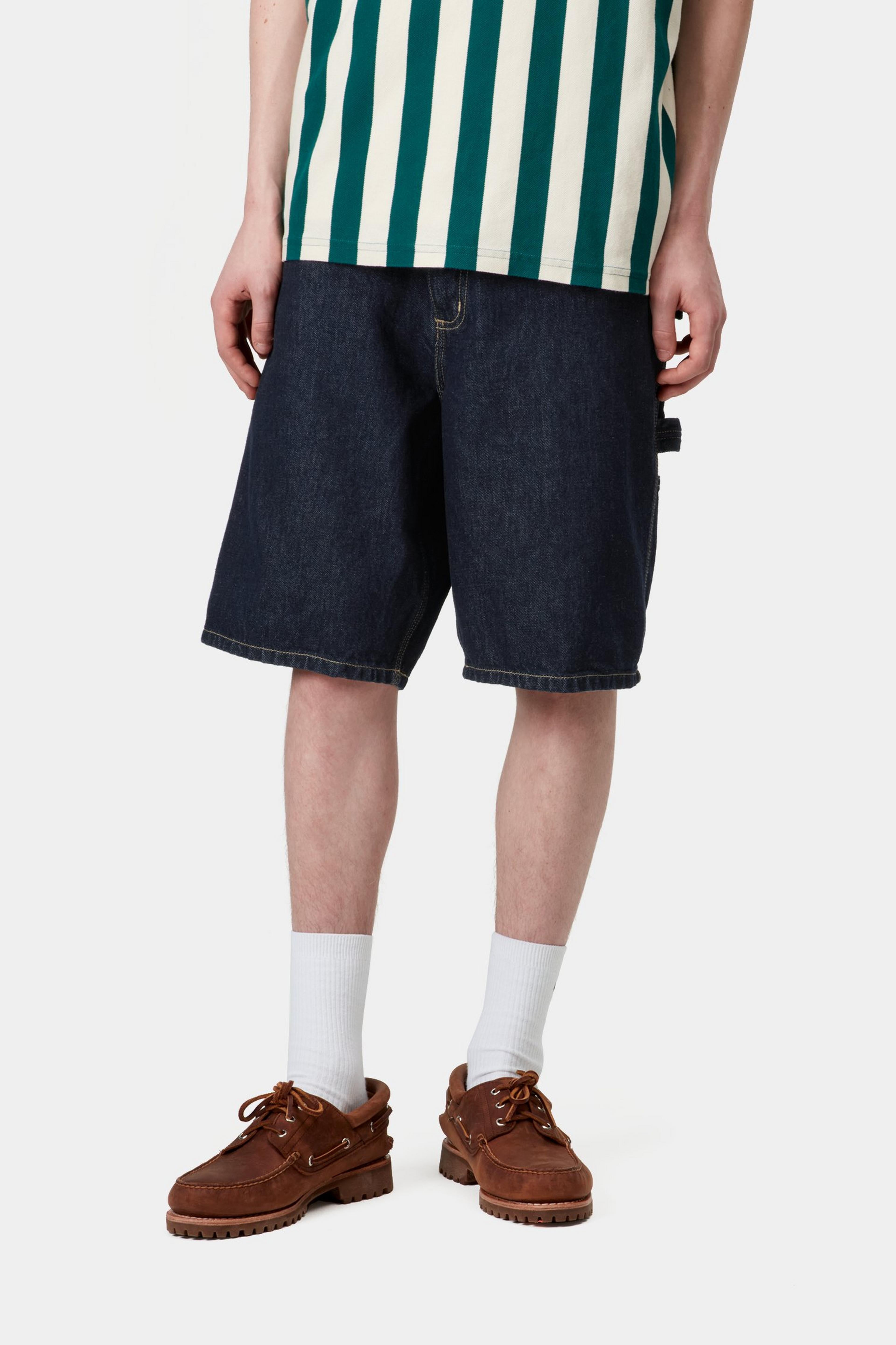 Single Knee Short - Blue (rinsed)