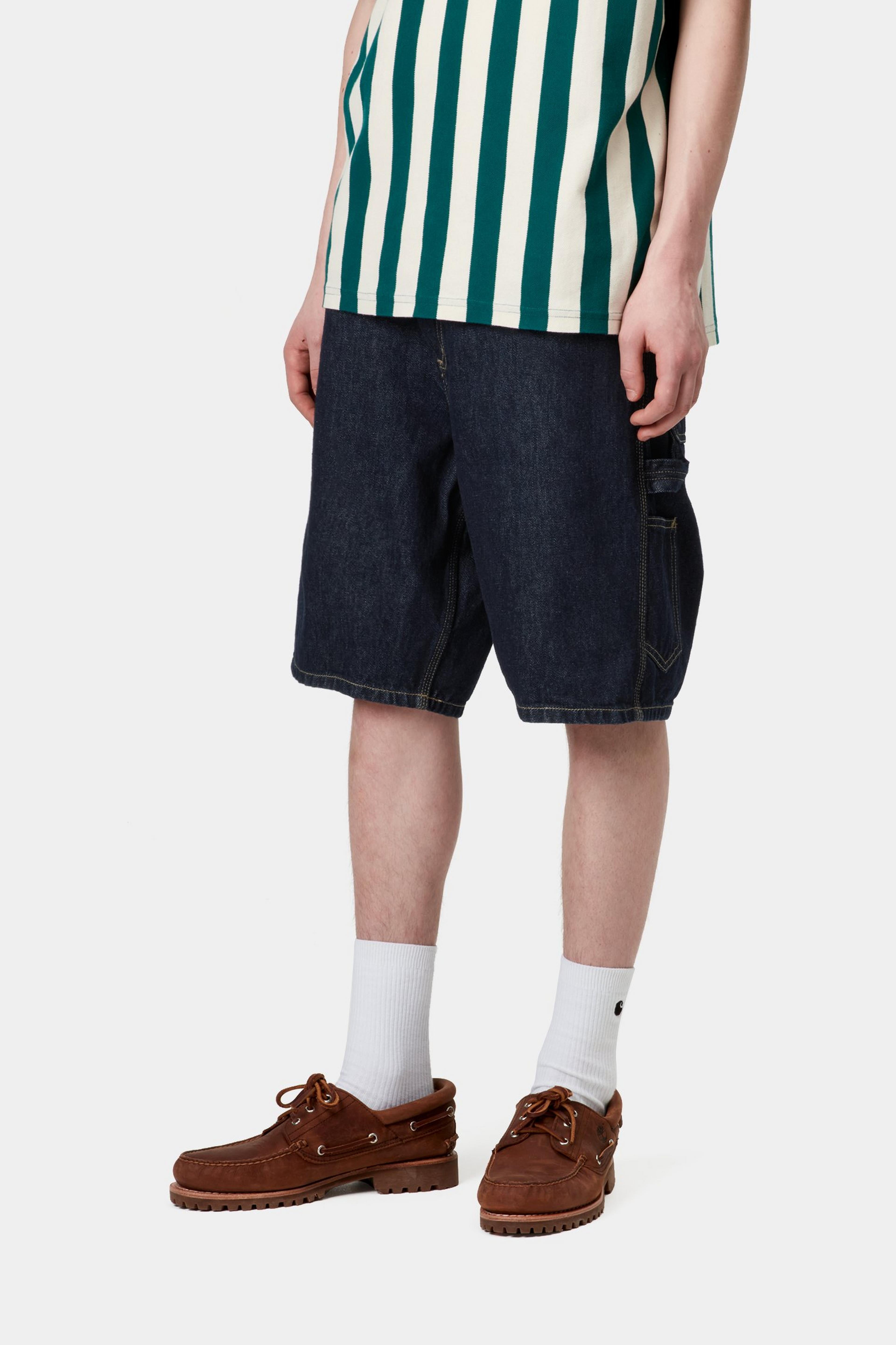 Single Knee Short - Blue (rinsed)