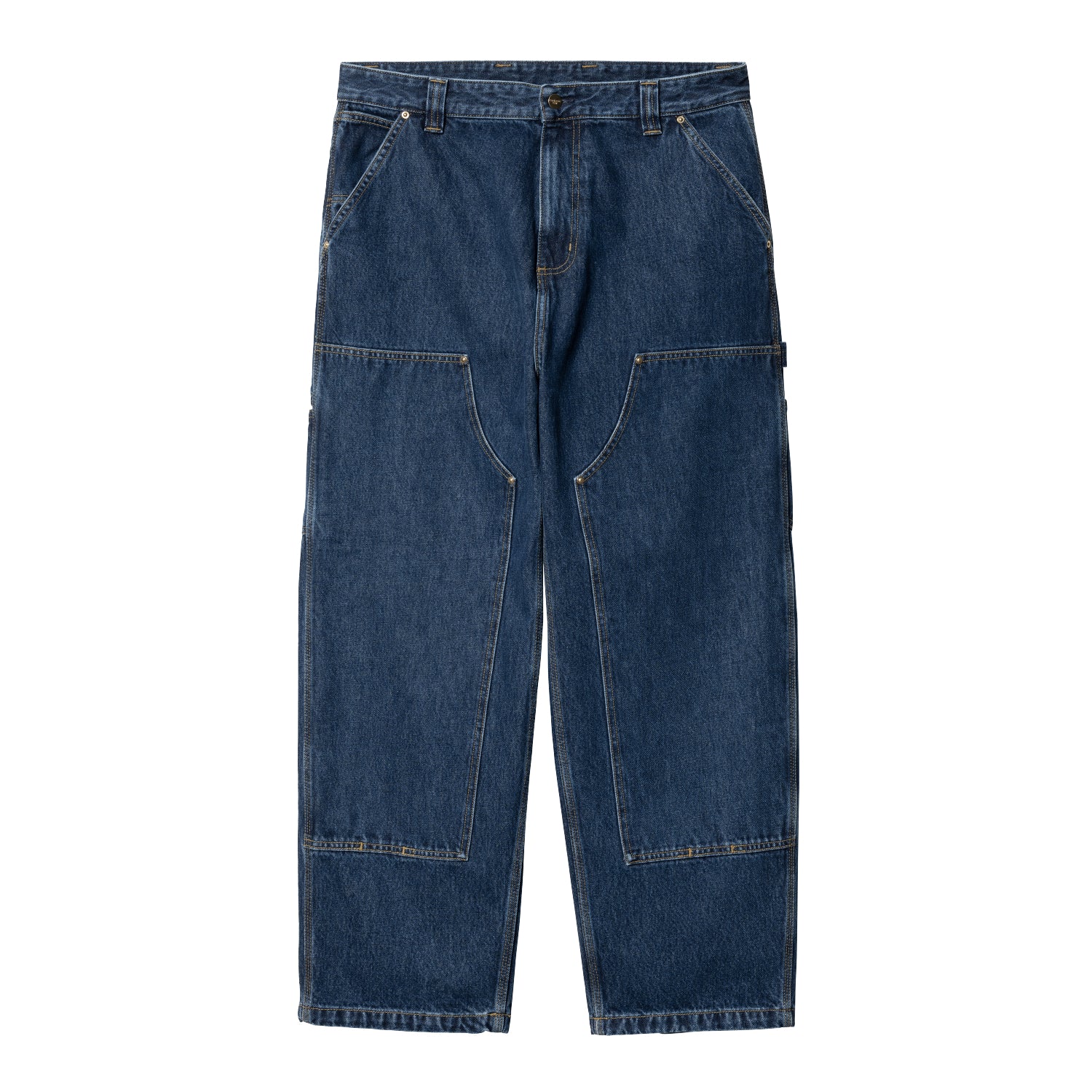 NASH DOUBLE KNEE PANT  - Blue (stone washed)