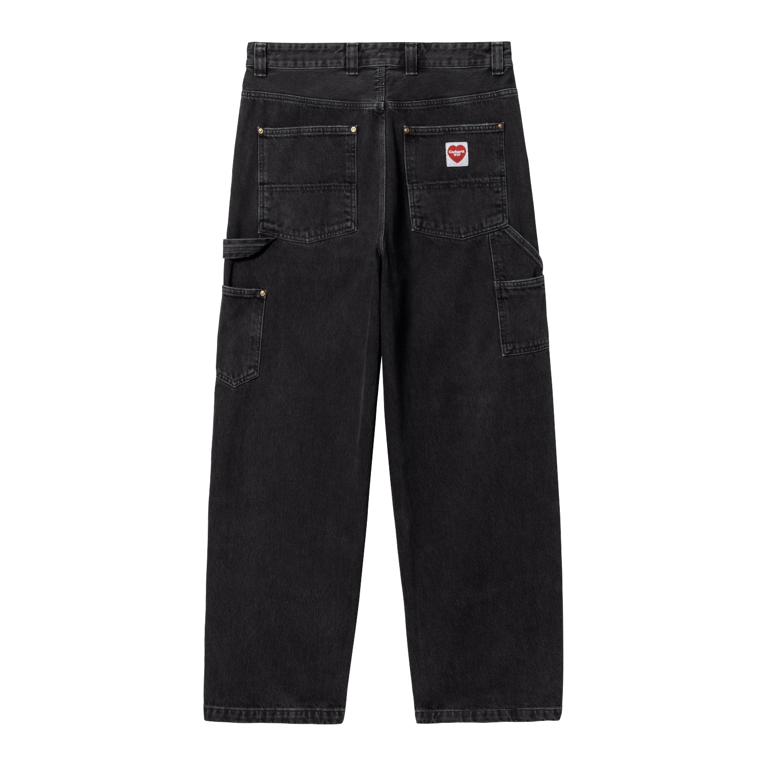 NASH DOUBLE KNEE PANT  - Black (stone washed)