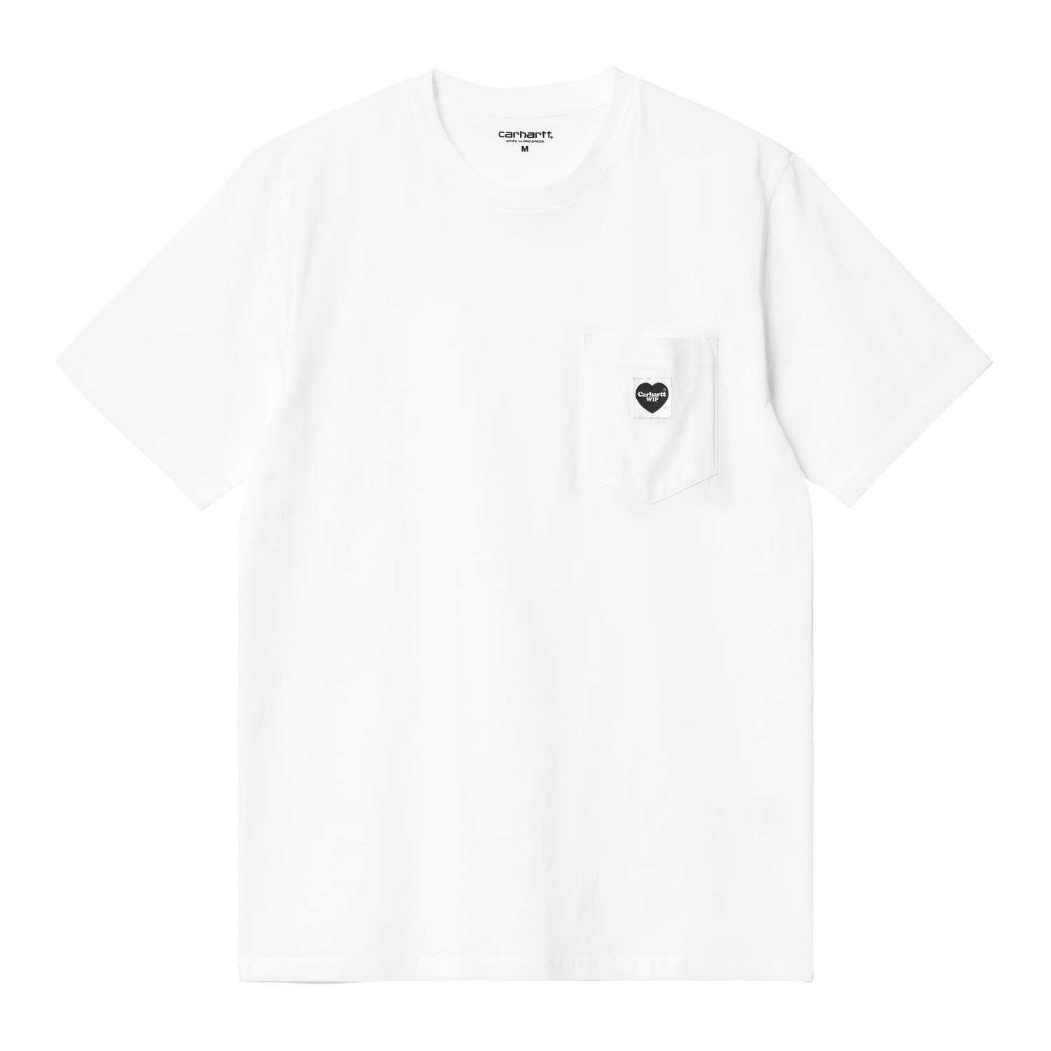 S/S POCKET HEART T-SHIRT - White / Black