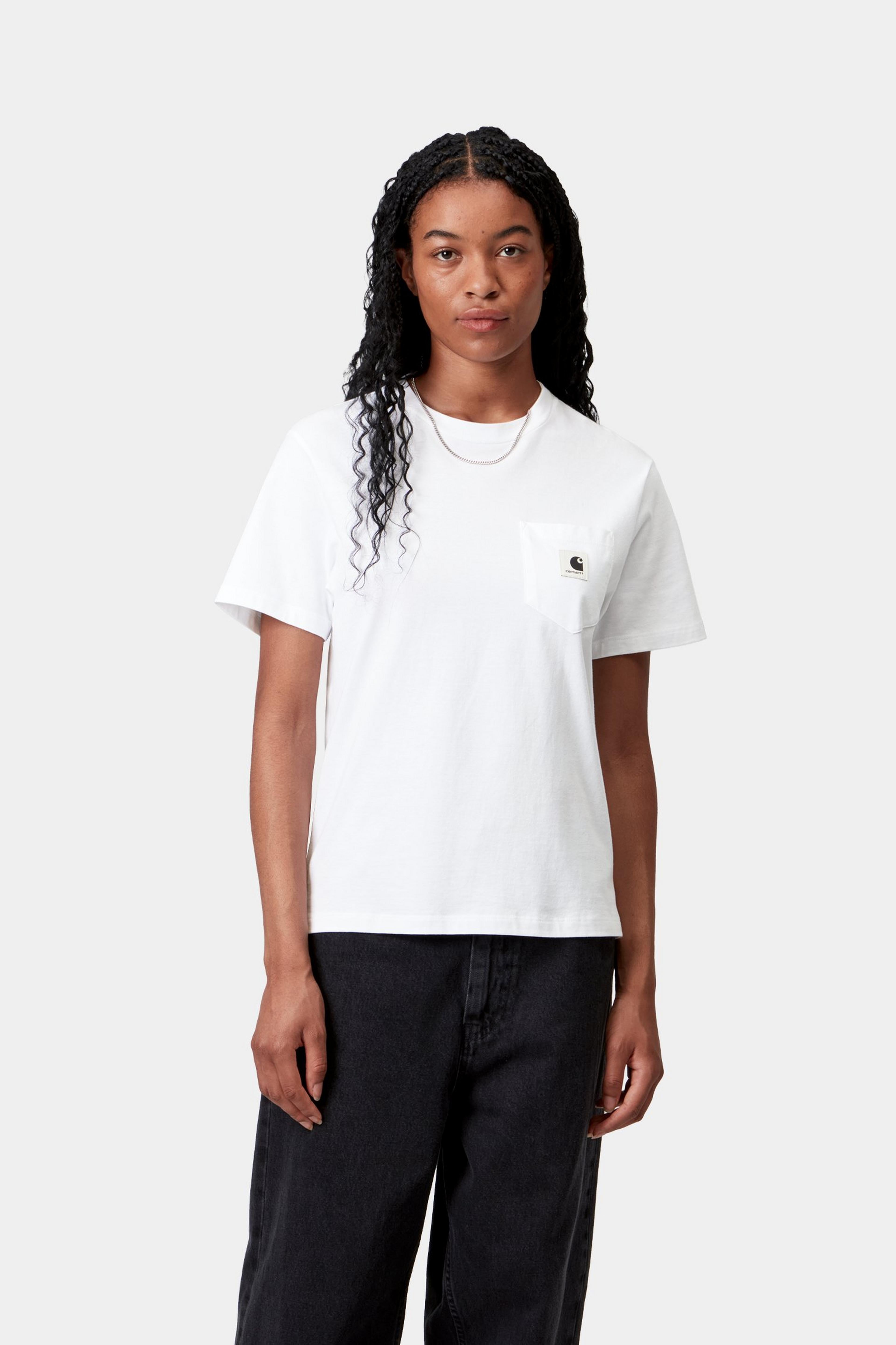 W' S/S Pocket T-Shirt - White