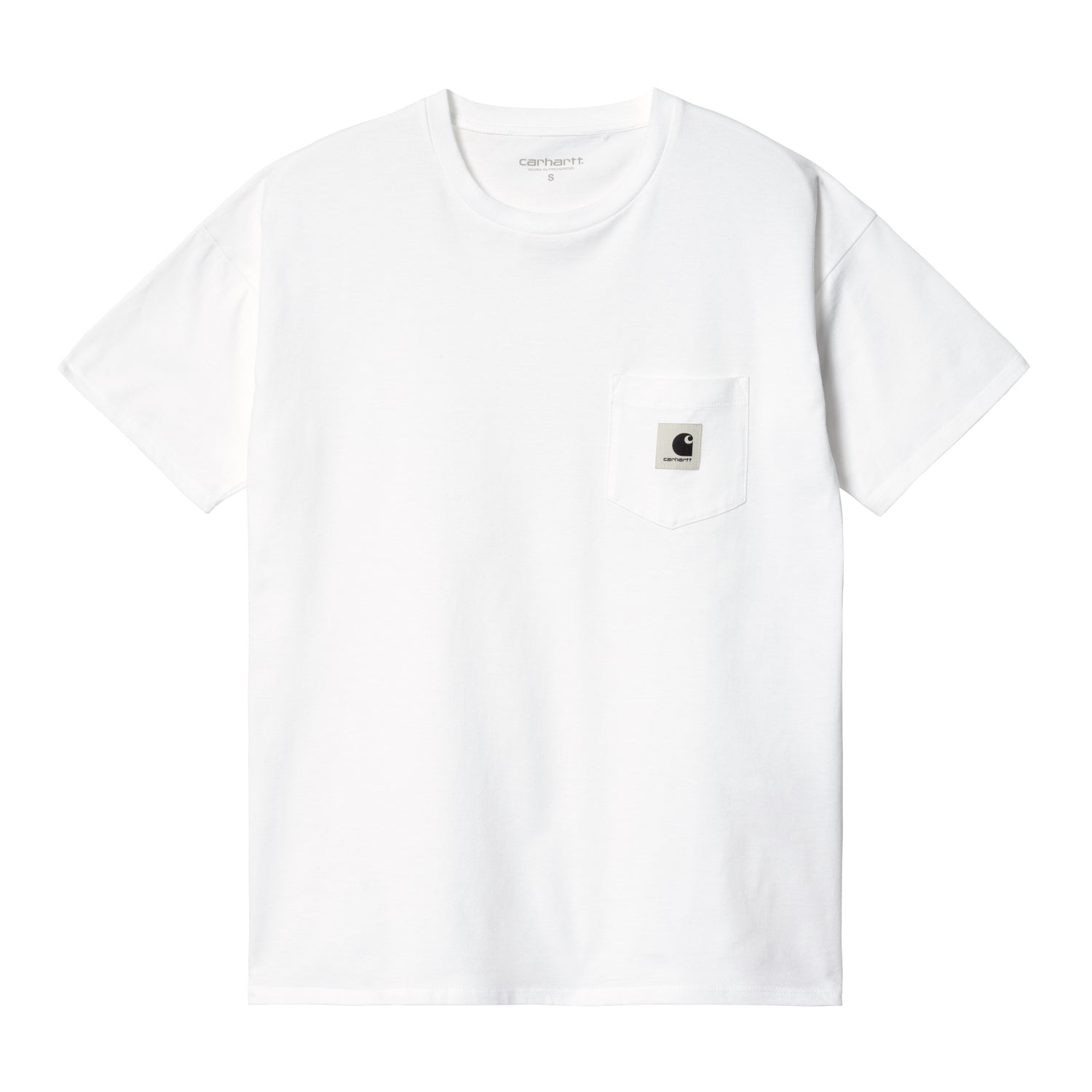 W' S/S POCKET T-SHIRT  - White
