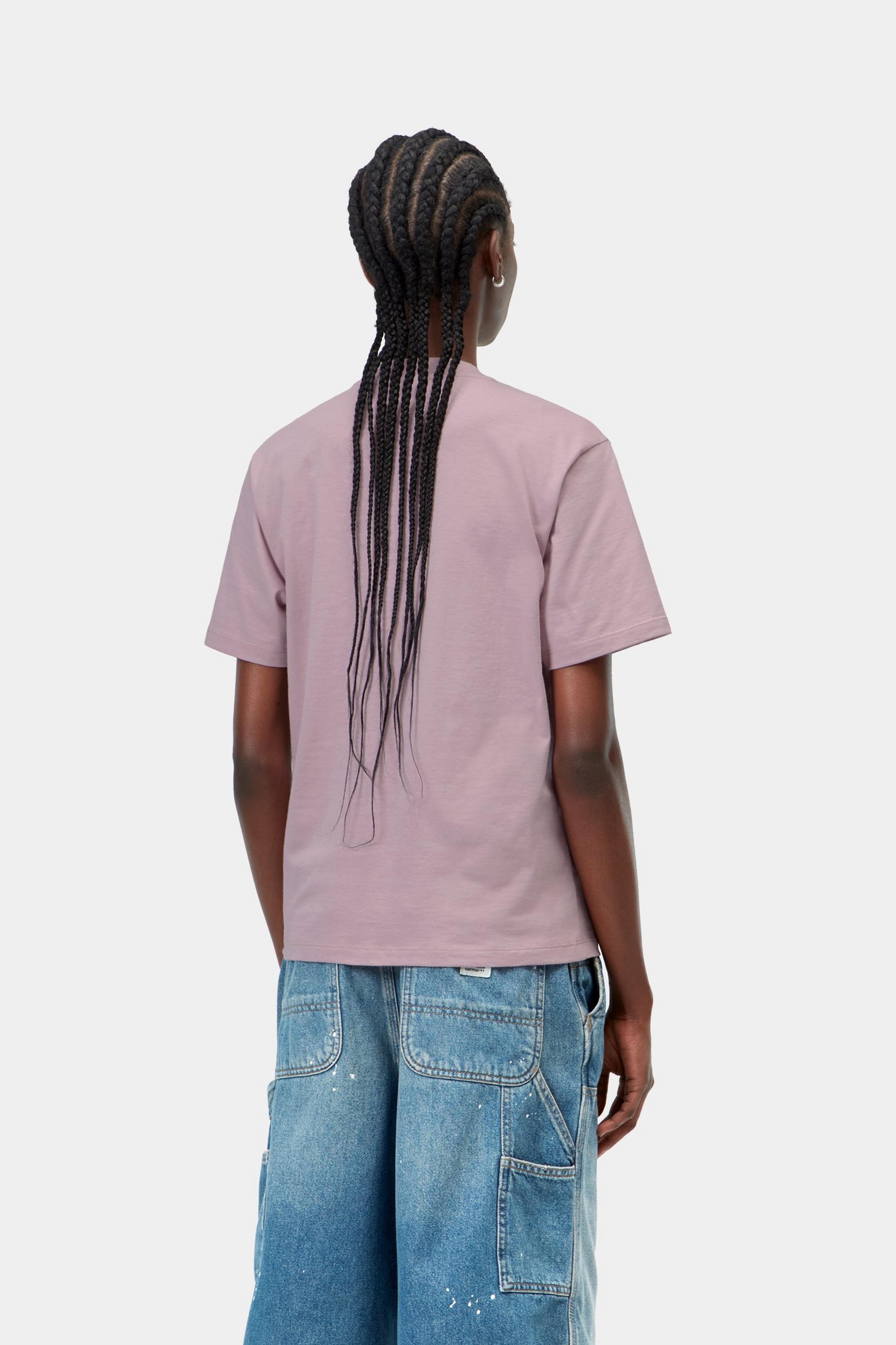 W' S/S Pocket T-Shirt - Hortensia