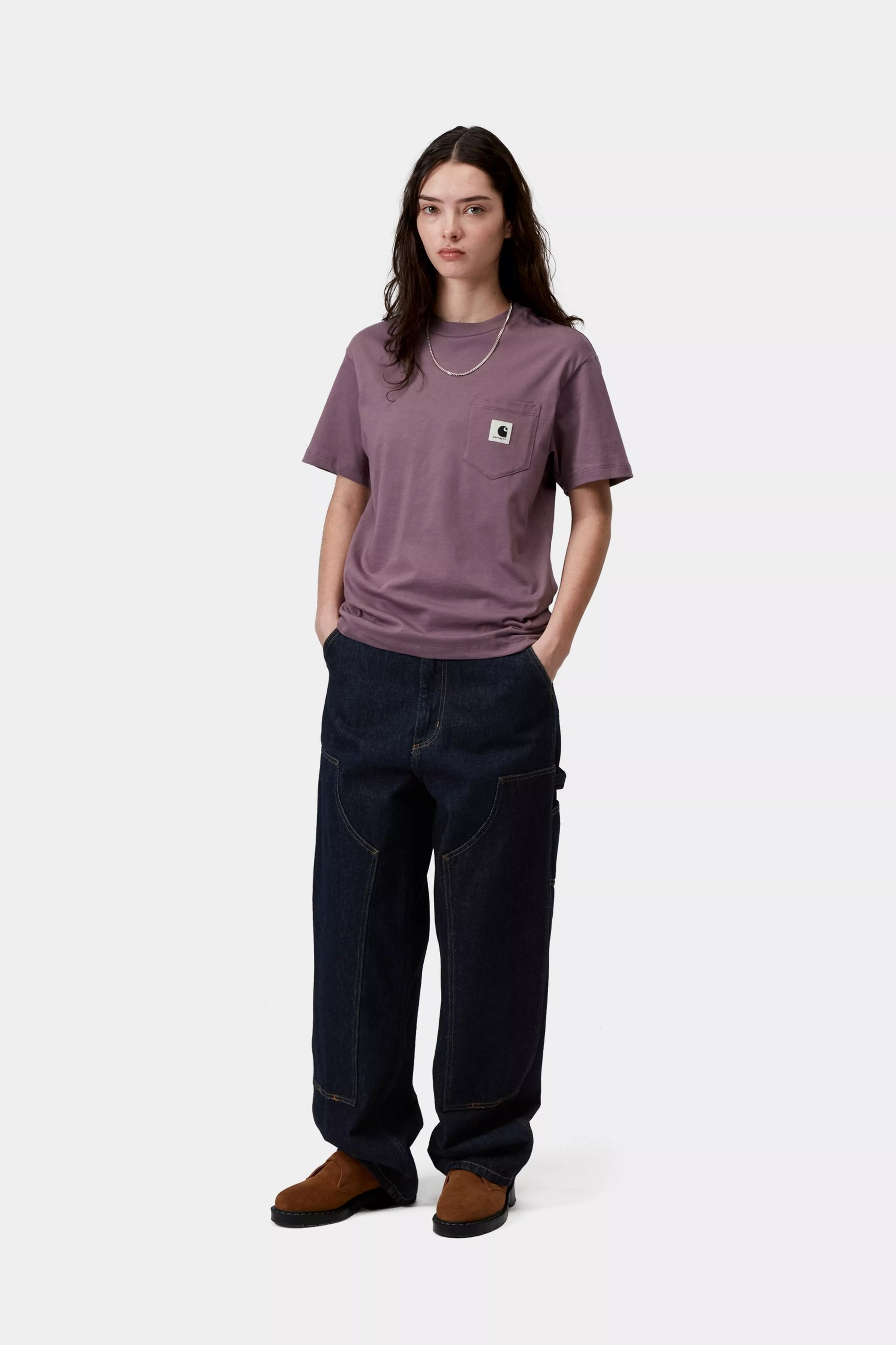 W' S/S Pocket T-Shirt - Phlox