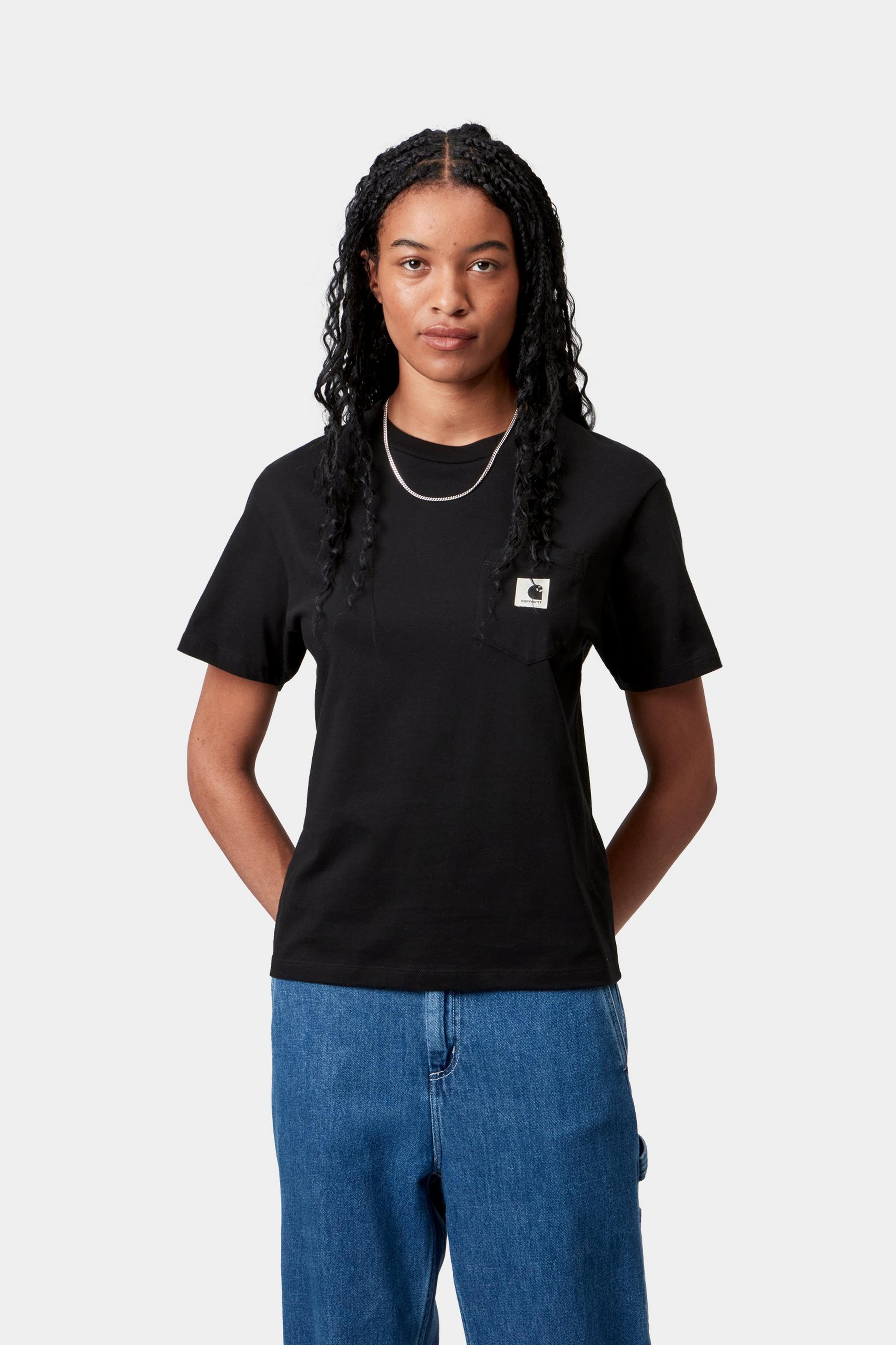 W' S/S Pocket T-Shirt - Black