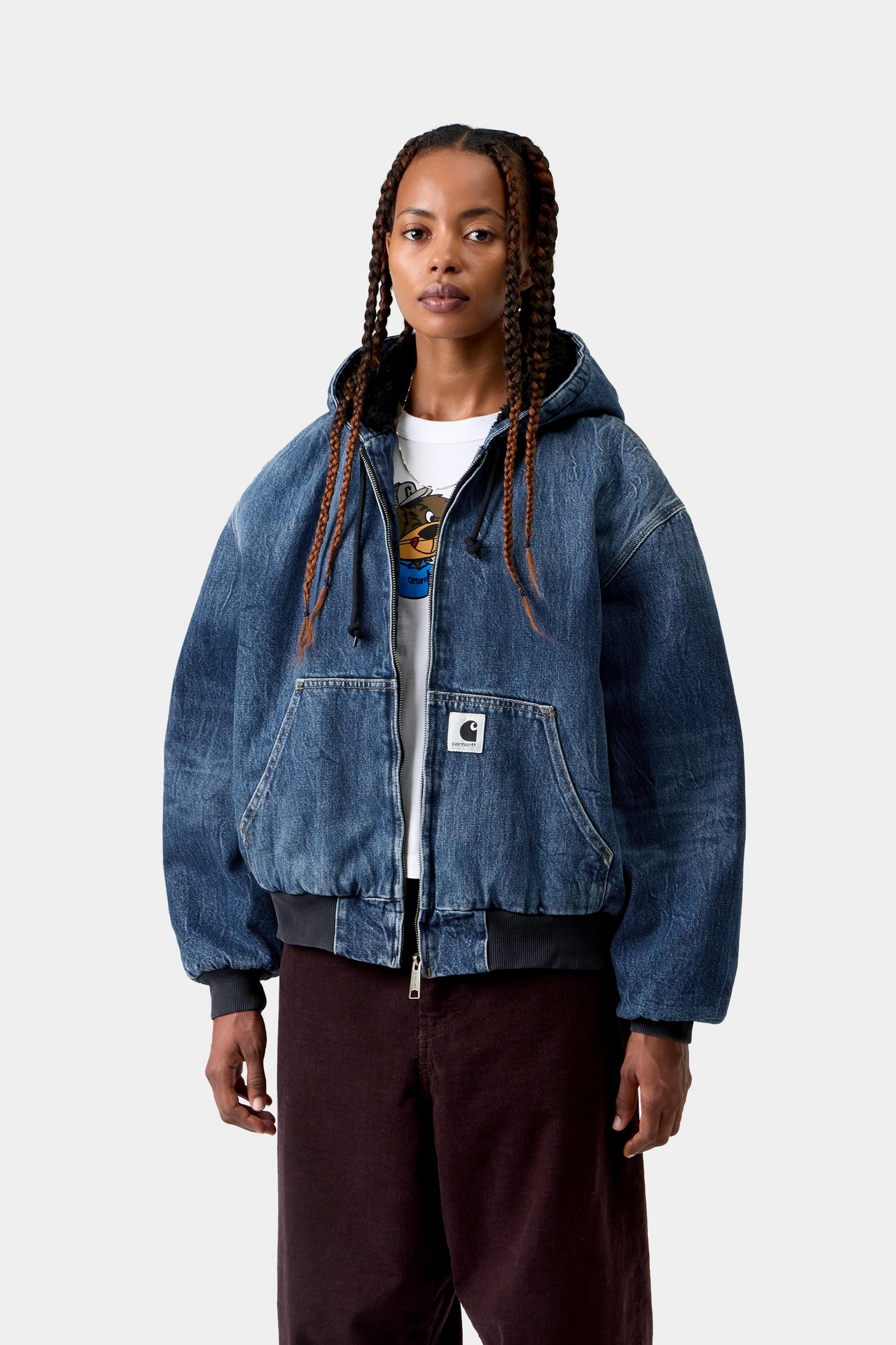 W' OG Active Jacket - Blue marble used wash 2