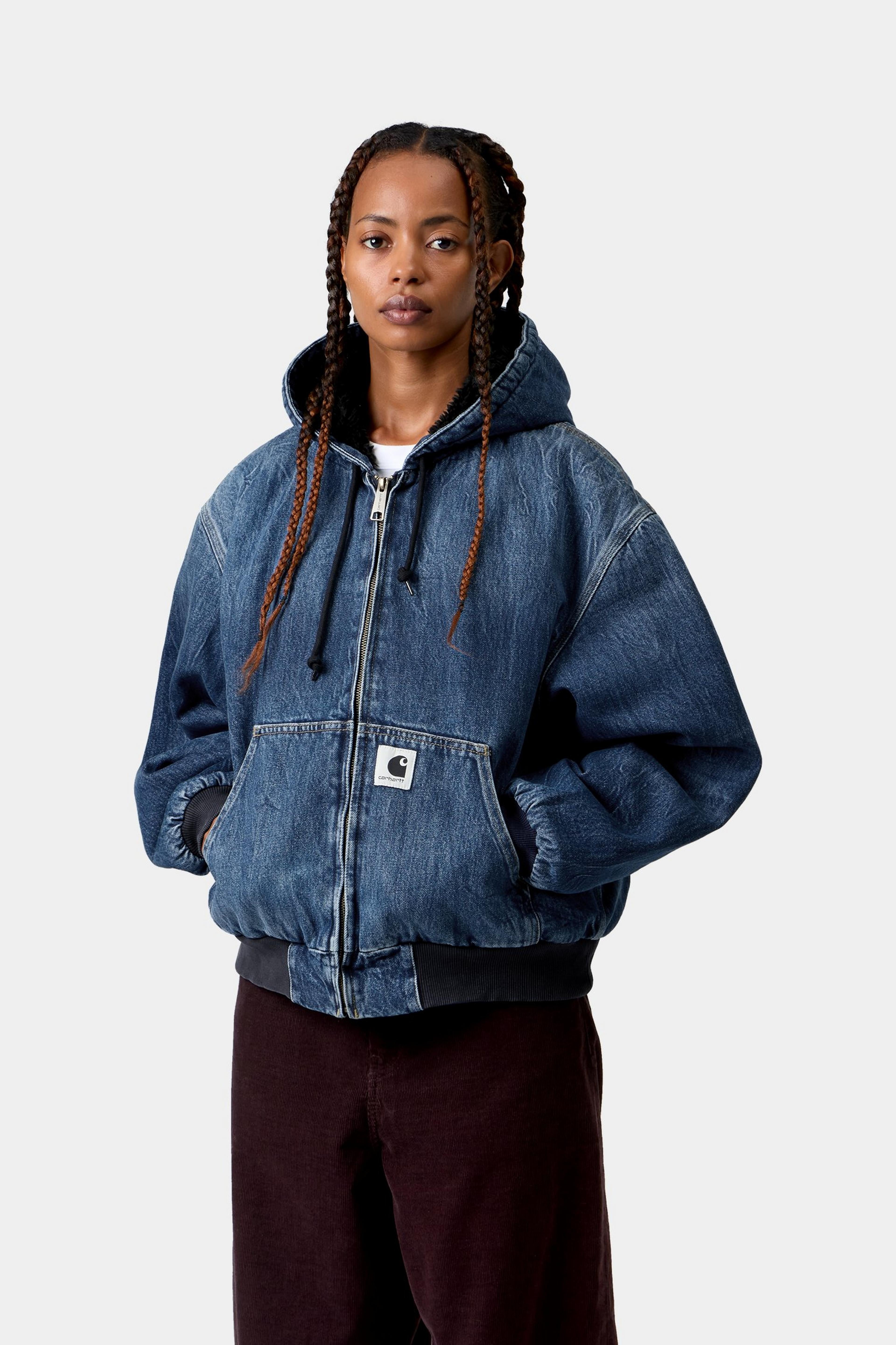 W' OG Active Jacket - Blue marble used wash 4