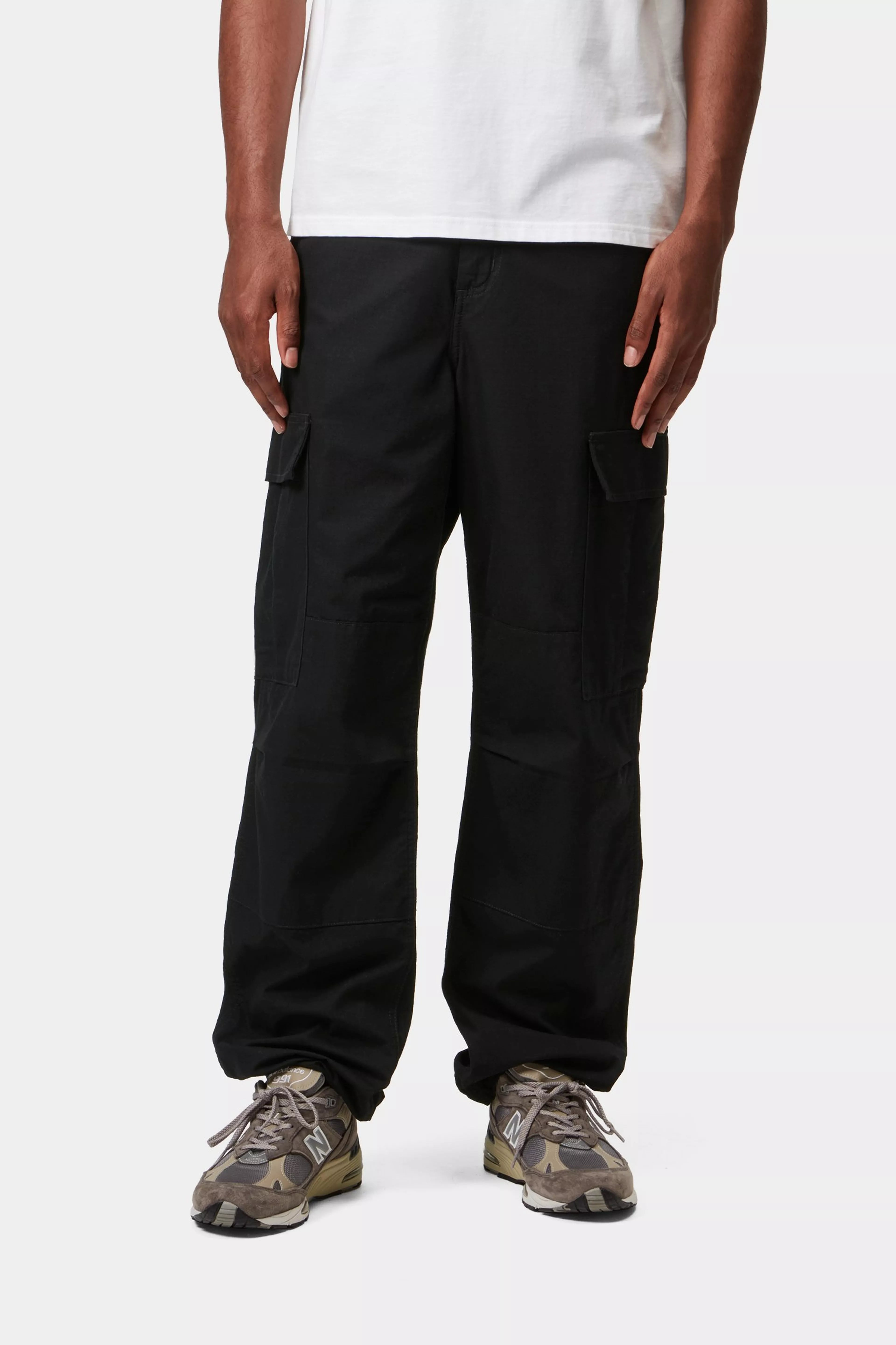 REGULAR CARGO PANT  - Black (rinsed)
