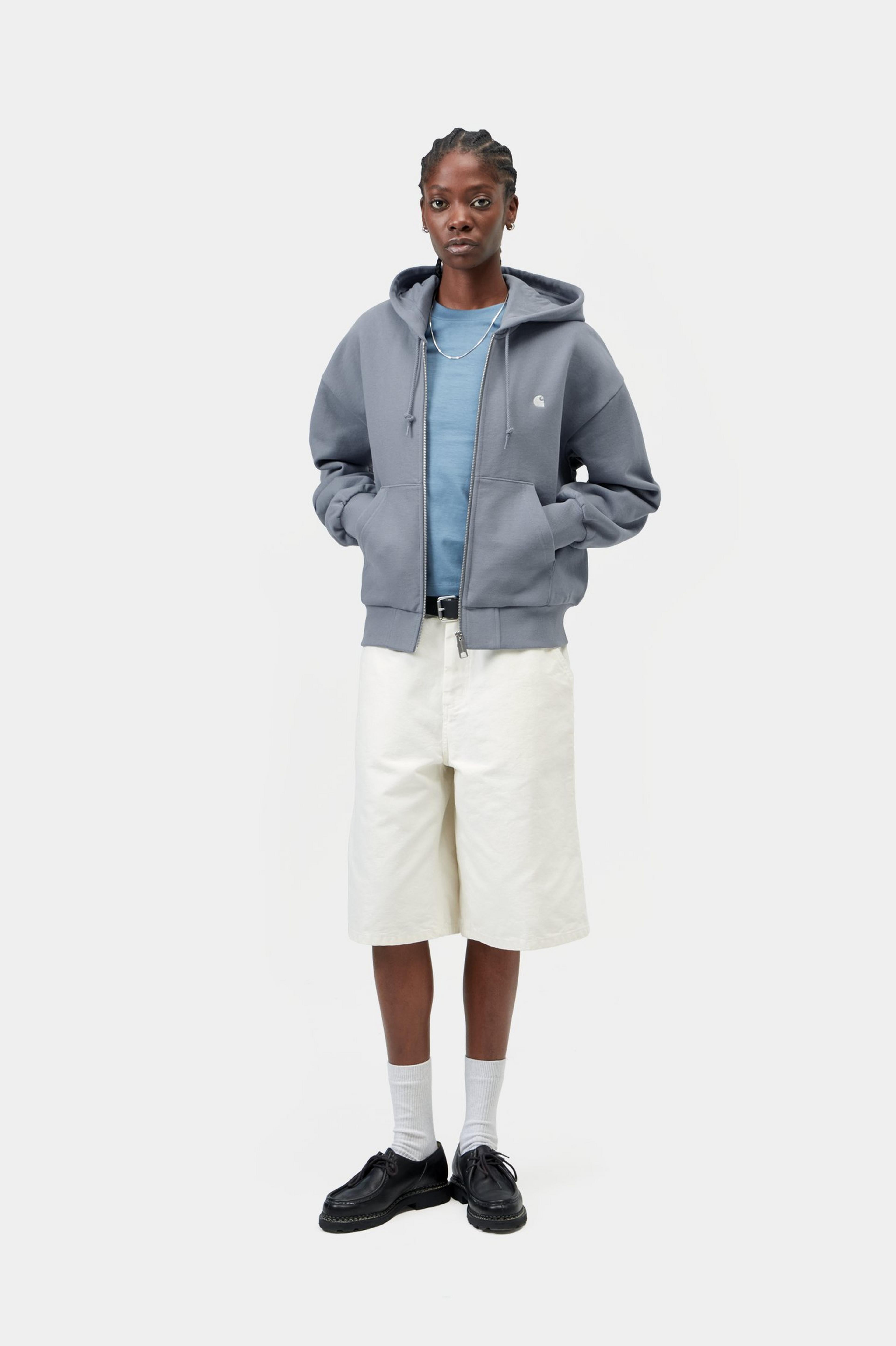 W' Hooded Casey Jacket - Shady Blue / Silver