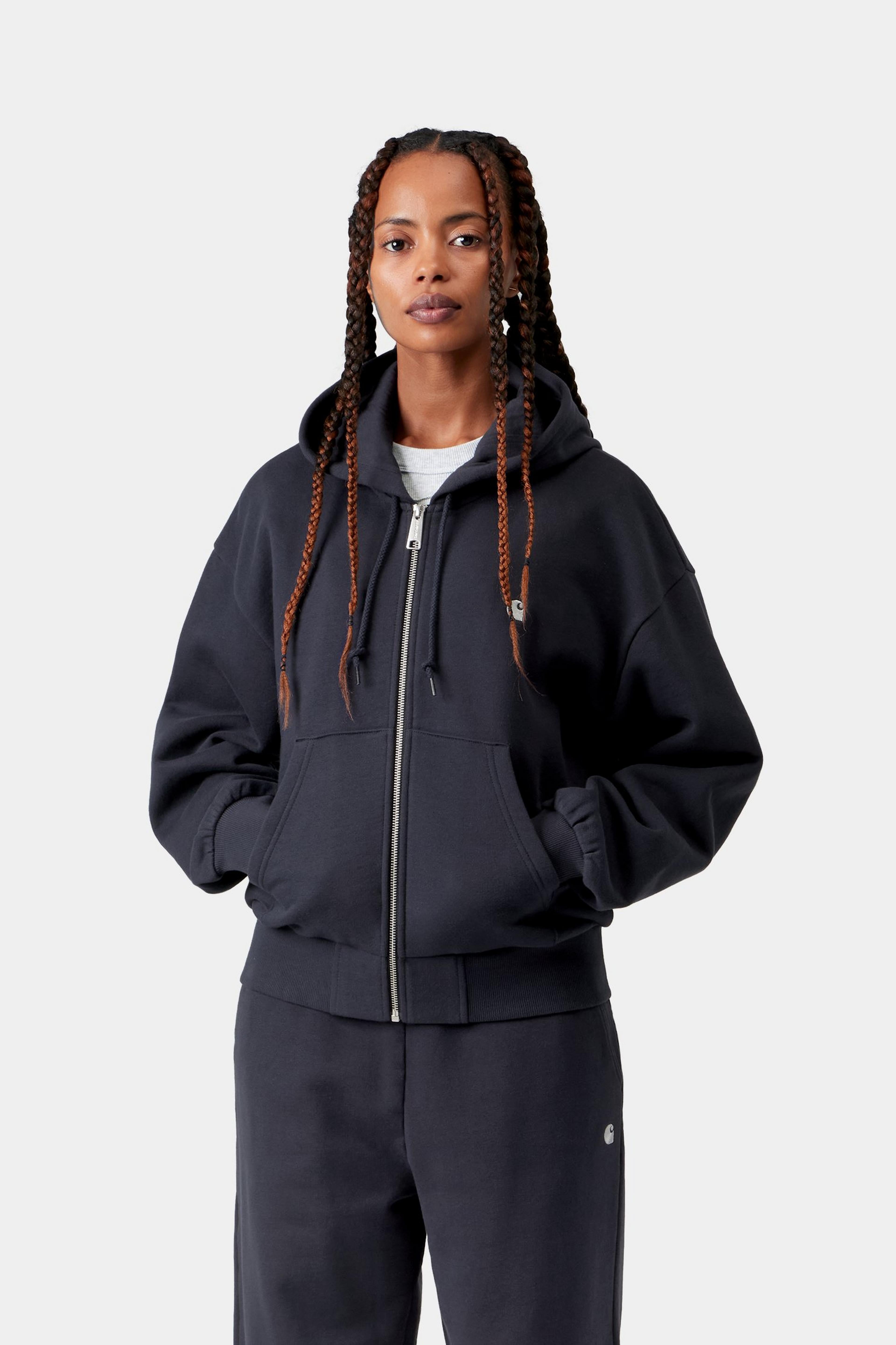 W' Hooded Casey Jacket - Dark Navy / Silver 2