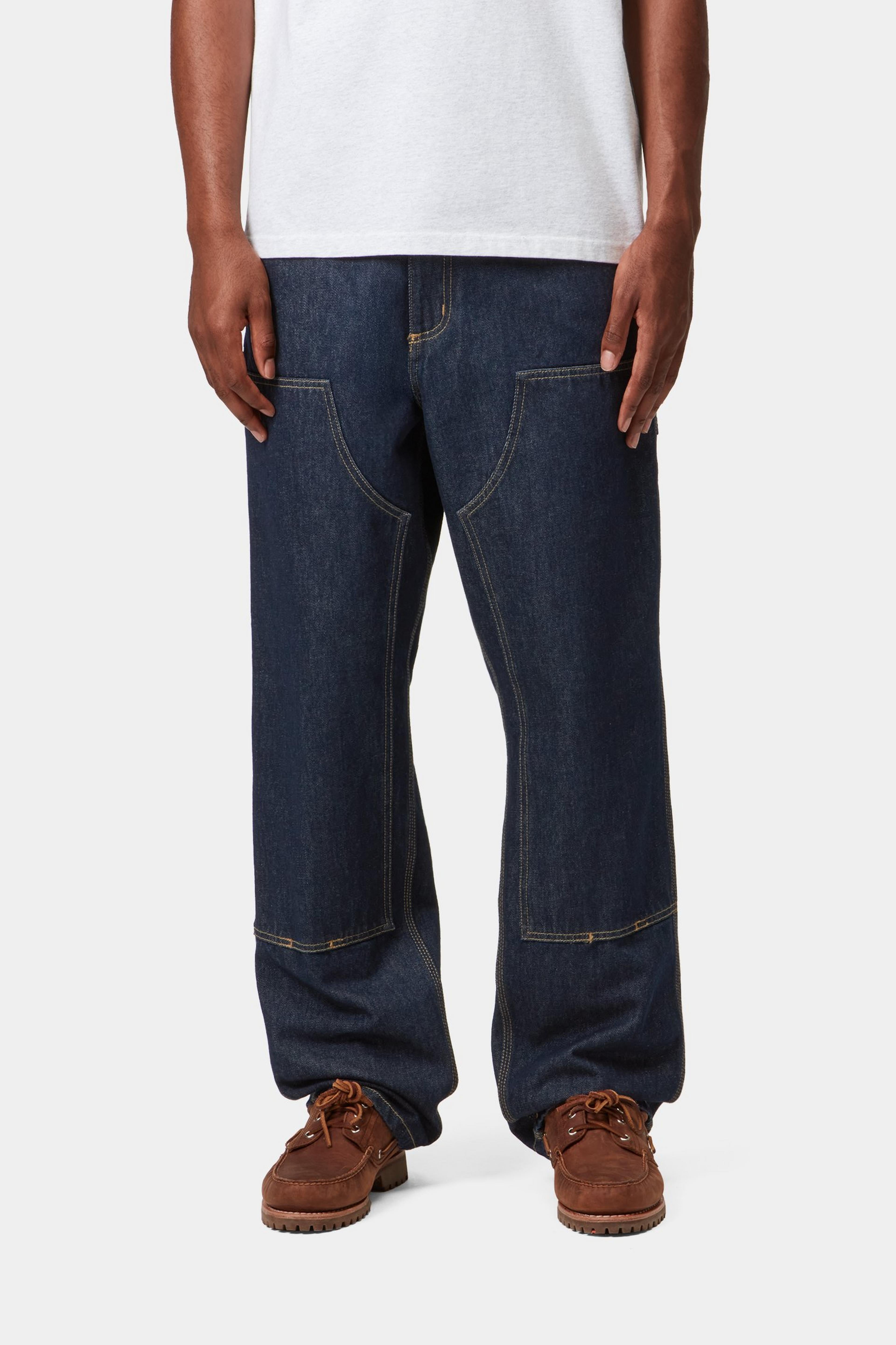 Double Knee Pant - Blue, rinsed