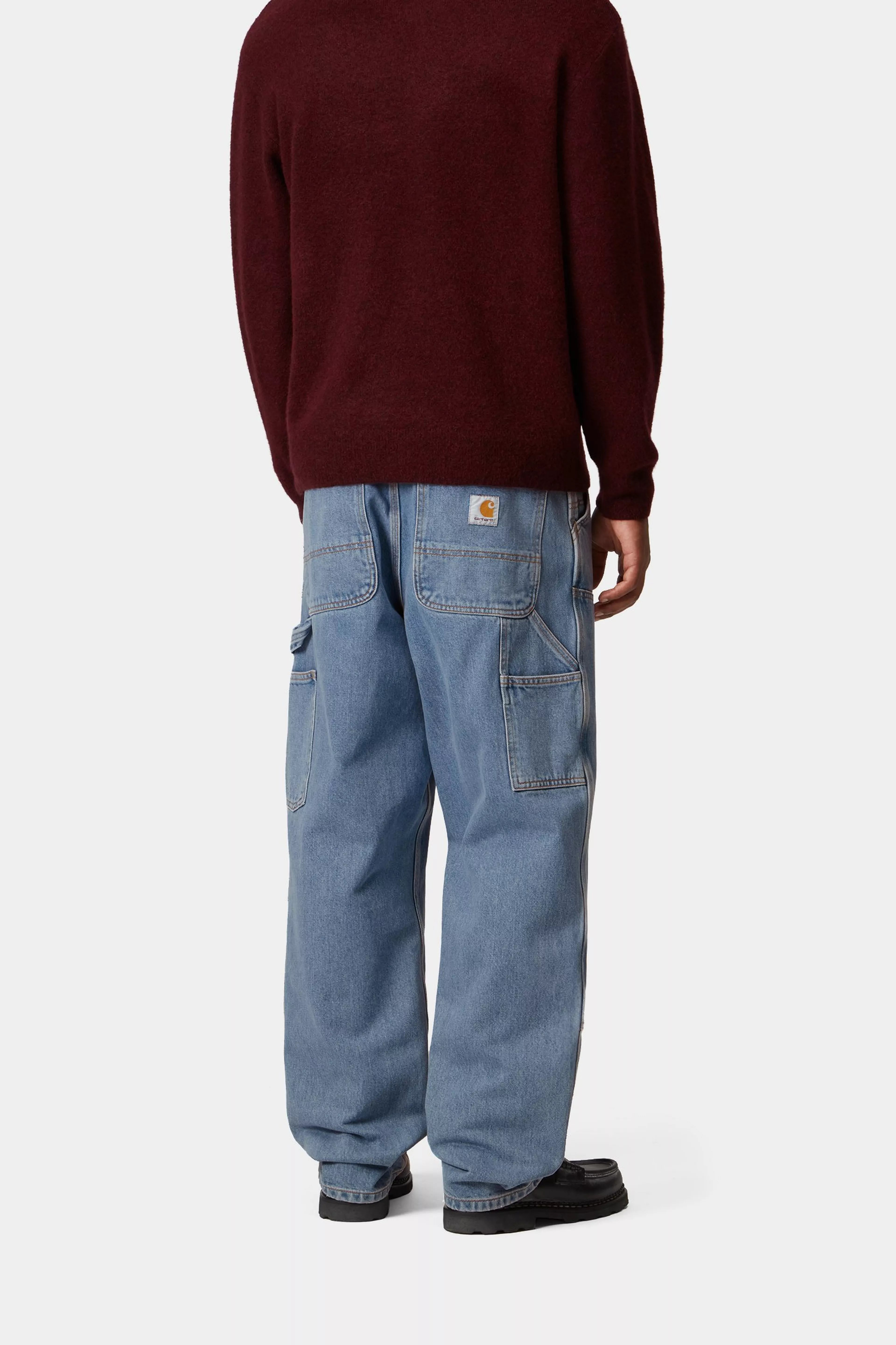 Double Knee Pant - Blue (stone bleached) 4