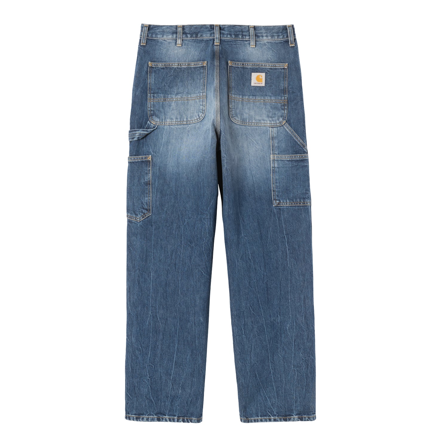 Double Knee Pant - Blue, Marble used wash