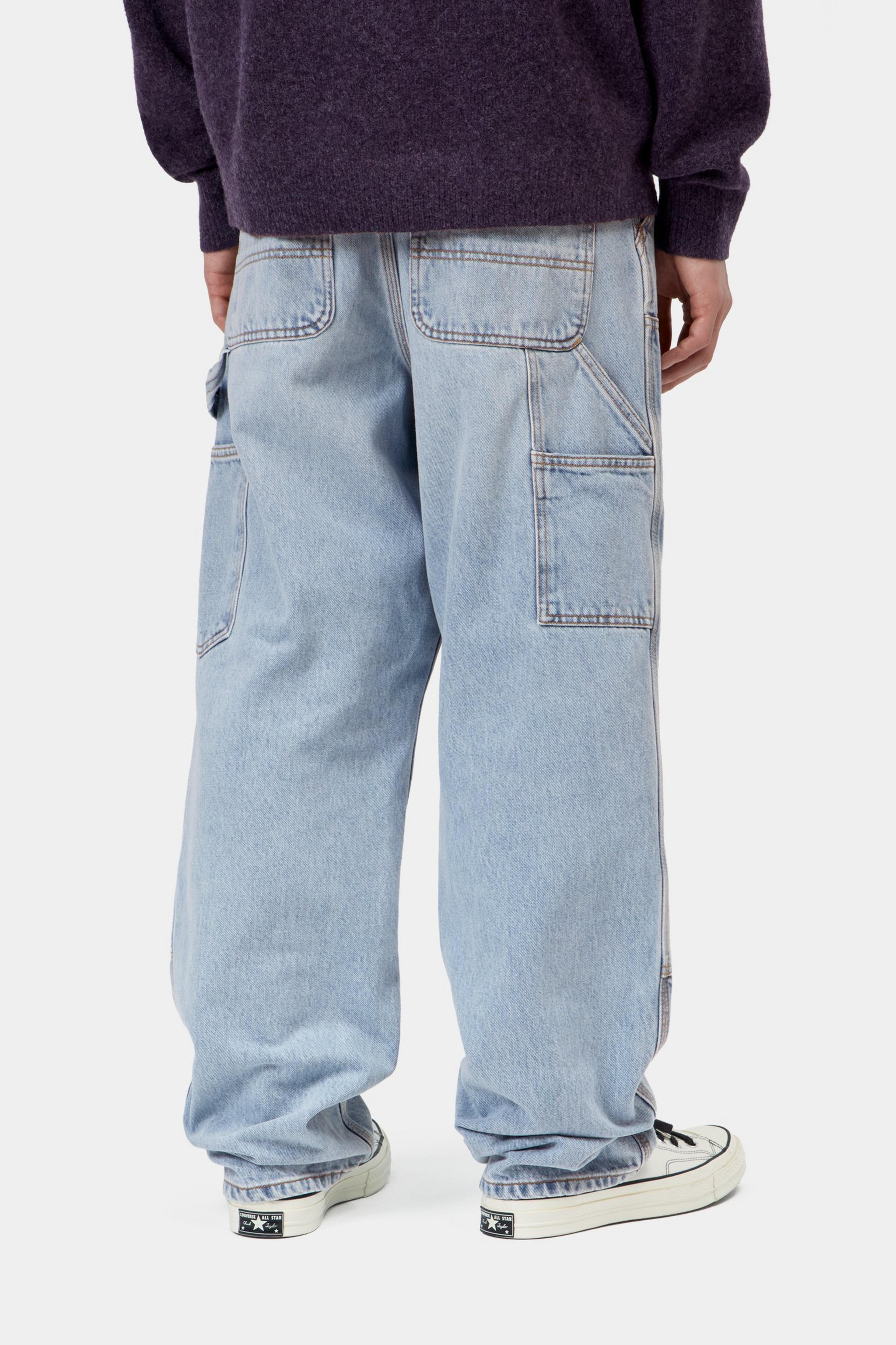 Double Knee Pant - Blue (heavy worn bleached)