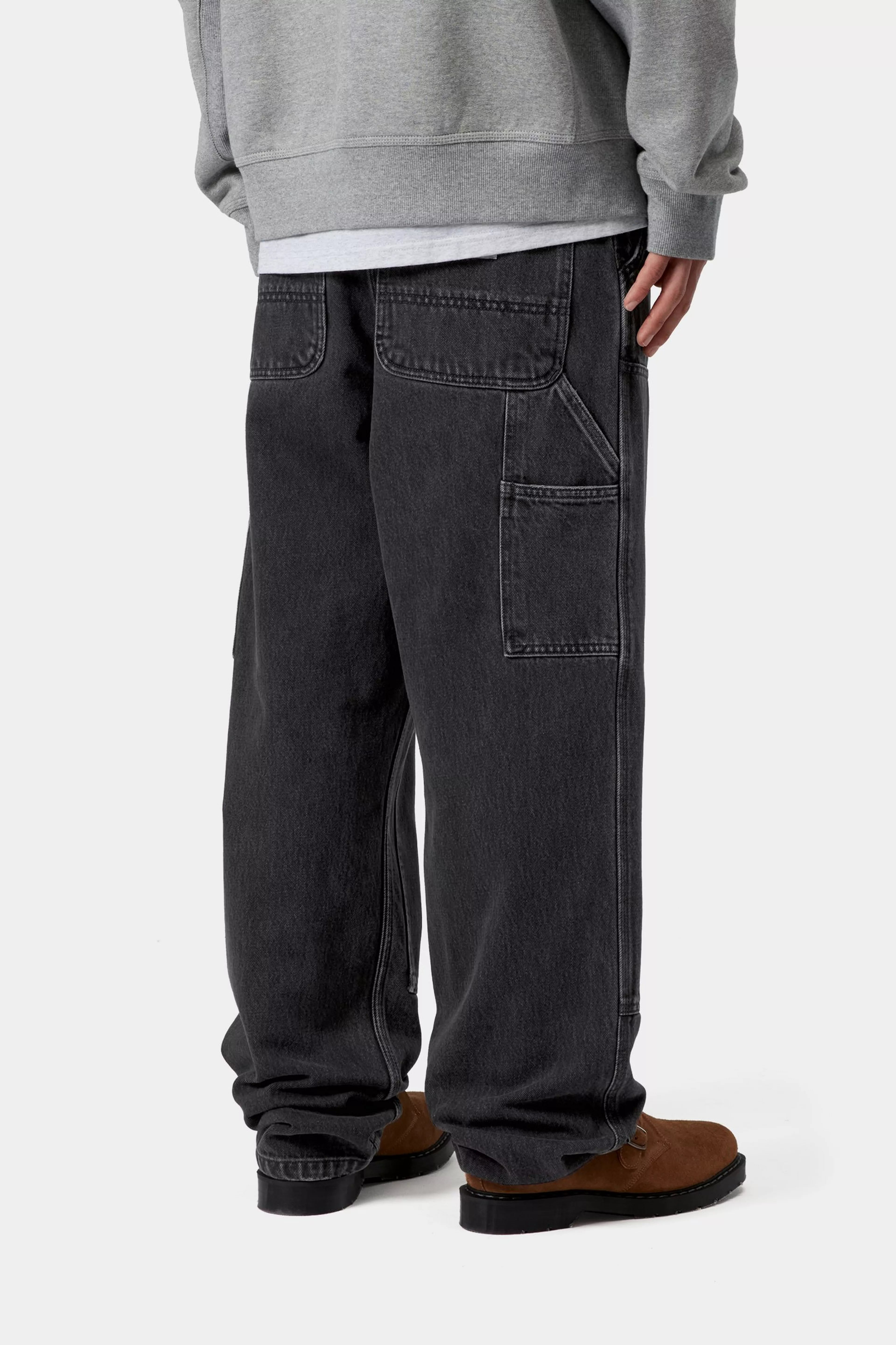 Double Knee Pant - Black (stone washed) 4