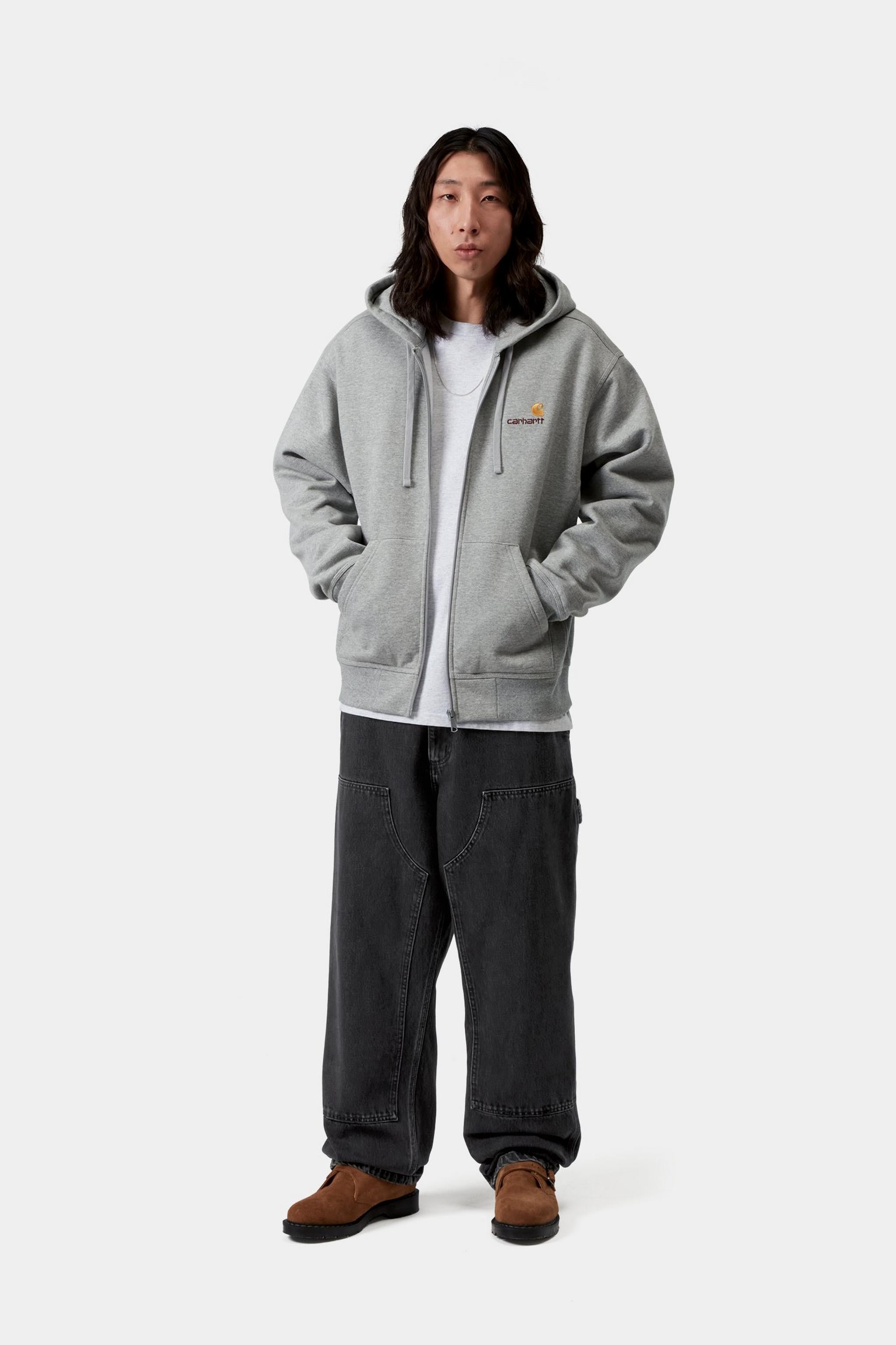 Double Knee Pant - Black (stone washed)