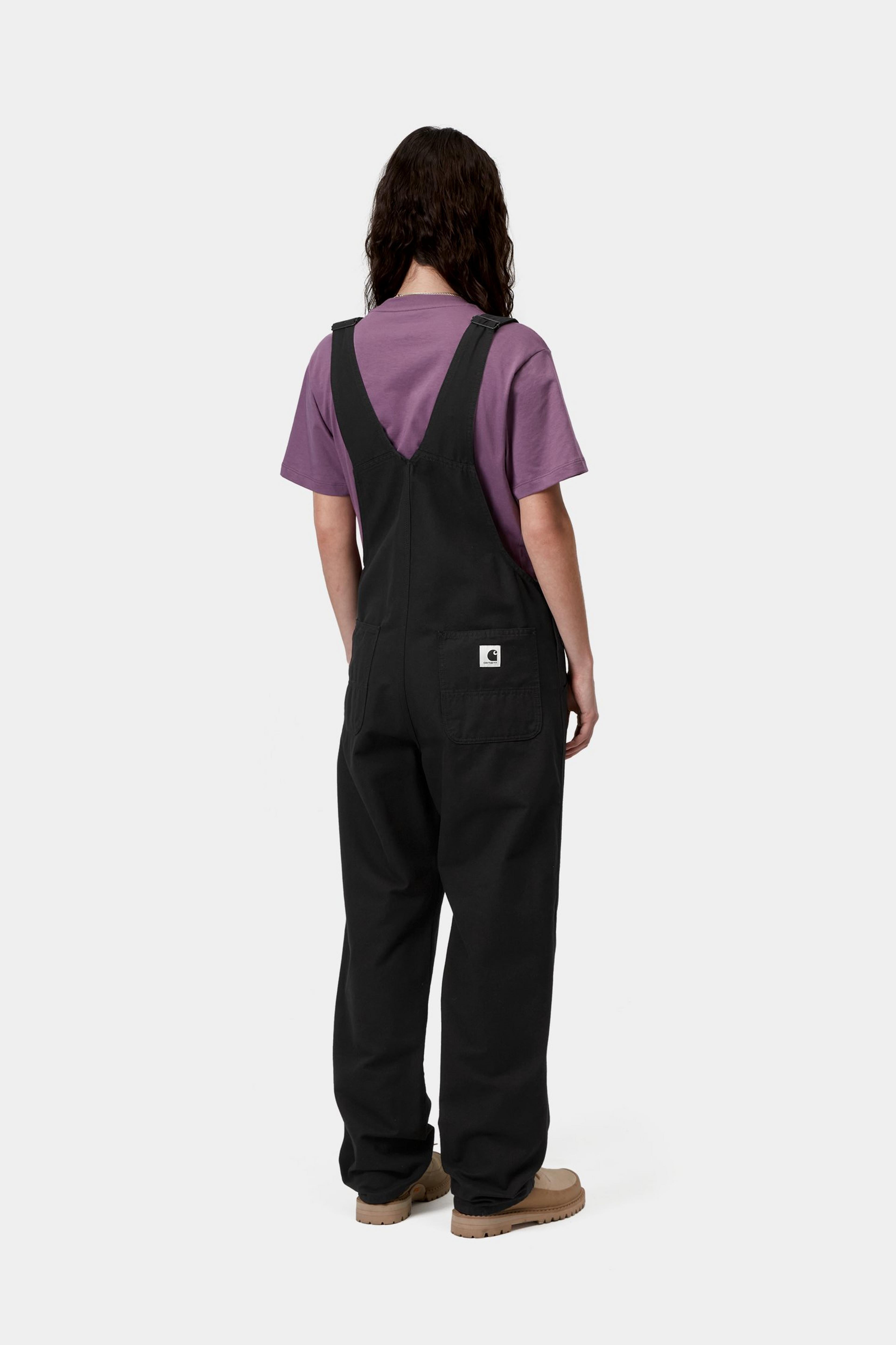 W' Bib Overall Straight - Black (rinsed)