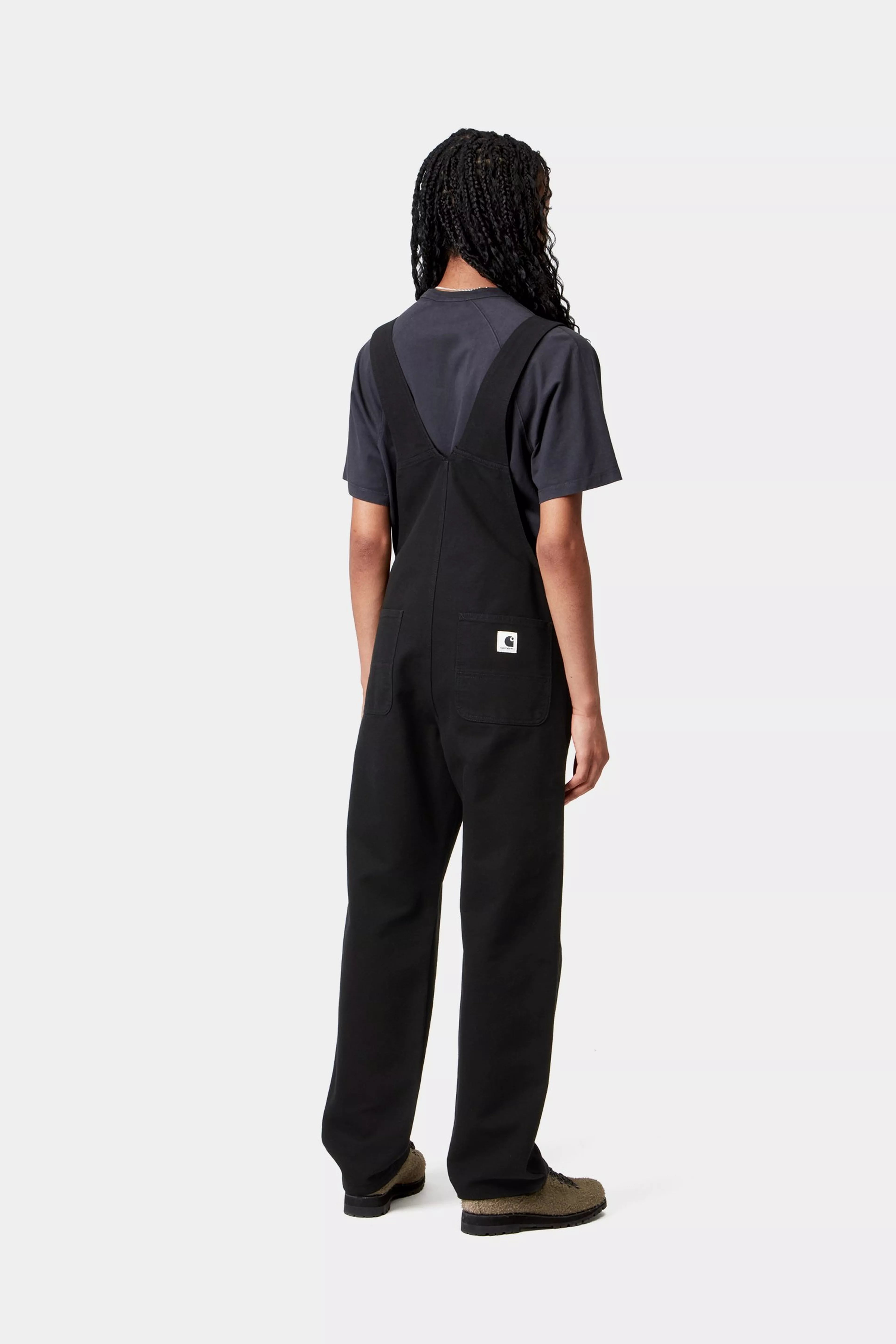 W' BIB OVERALL STRAIGHT  - Black (rinsed)