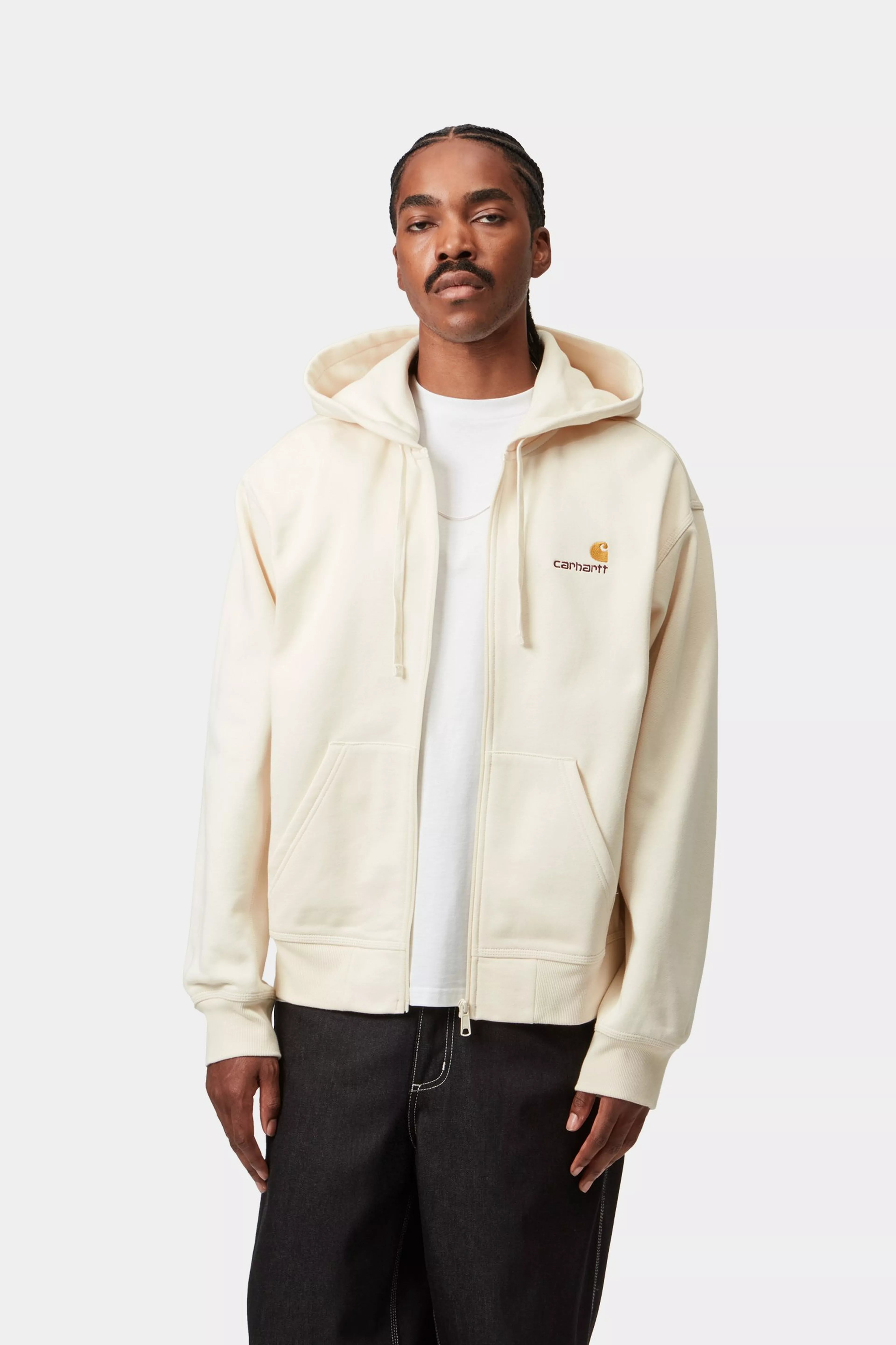 Hooded American Script Jacket - Natural 3