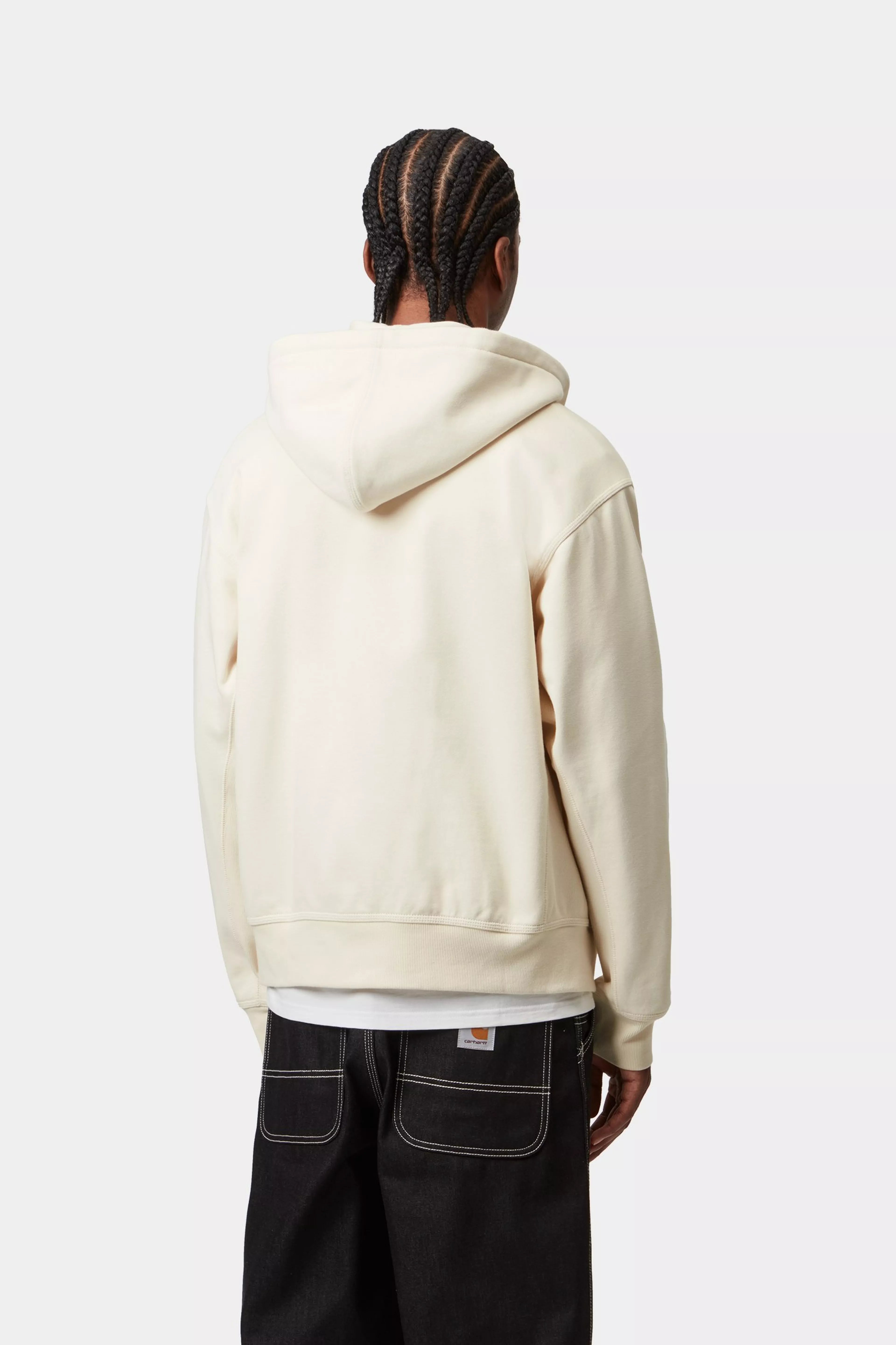 Hooded American Script Jacket - Natural 4