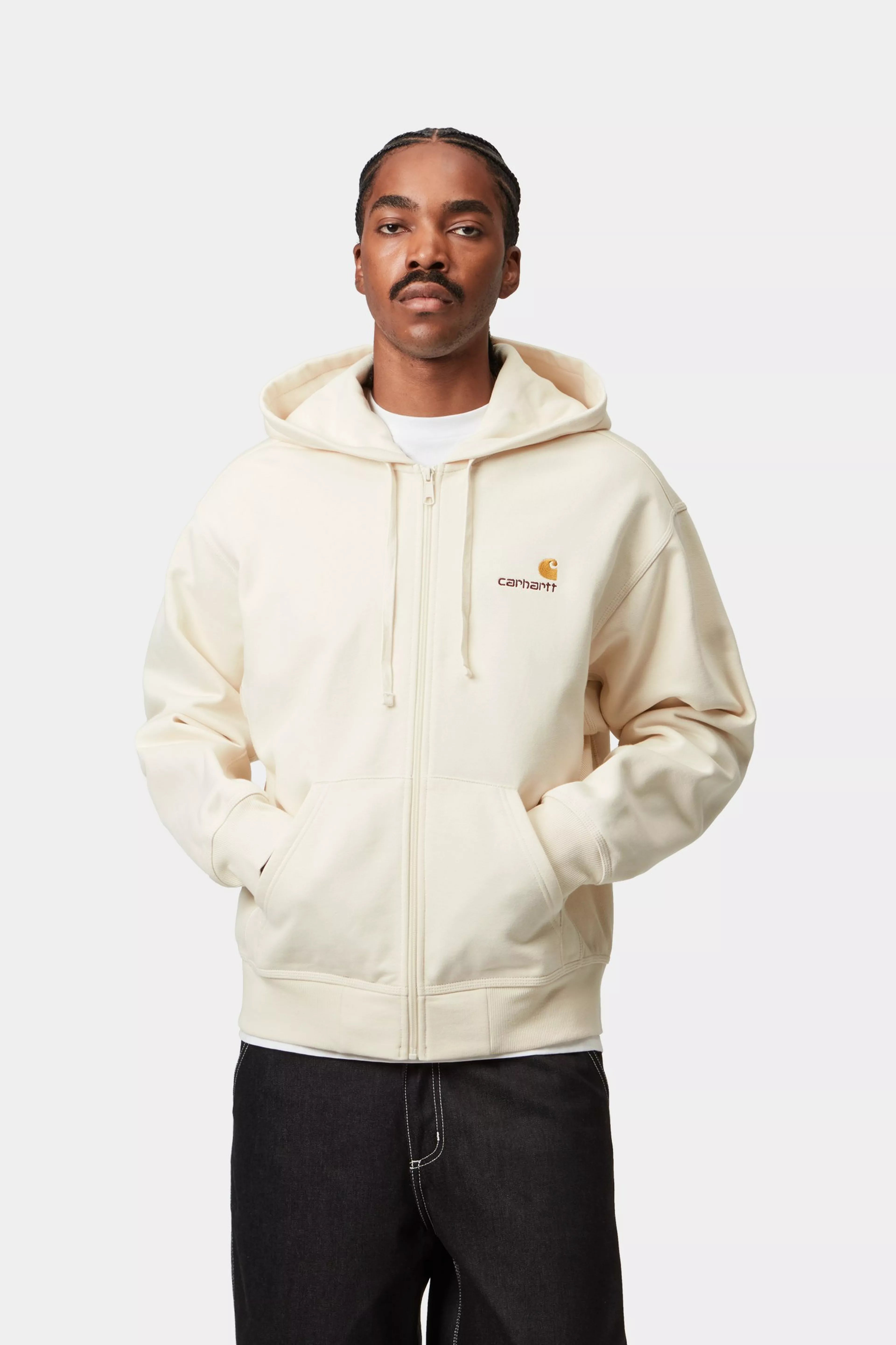 Hooded American Script Jacket - Natural 2
