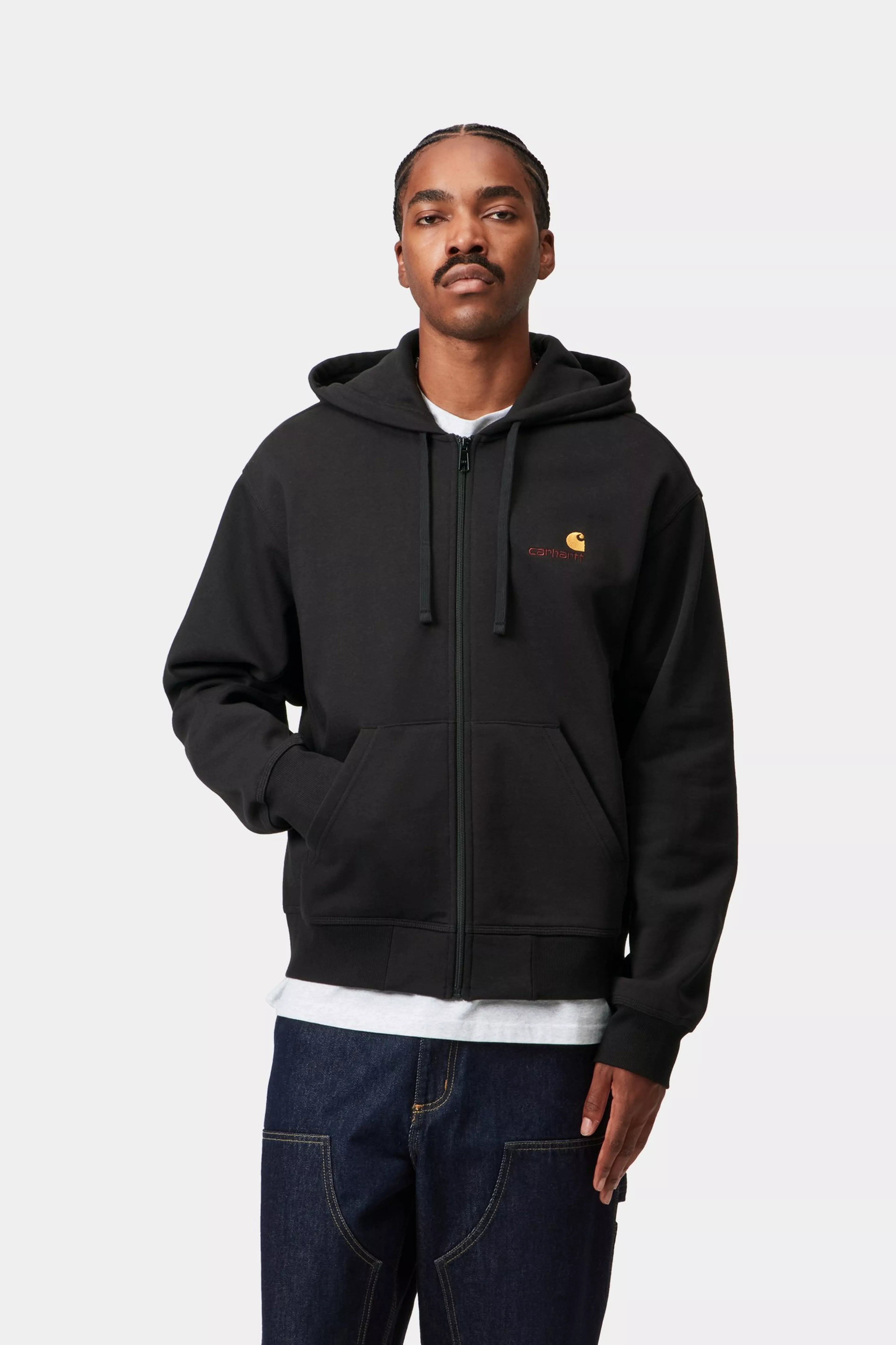 Hooded American Script Jacket - Black 2